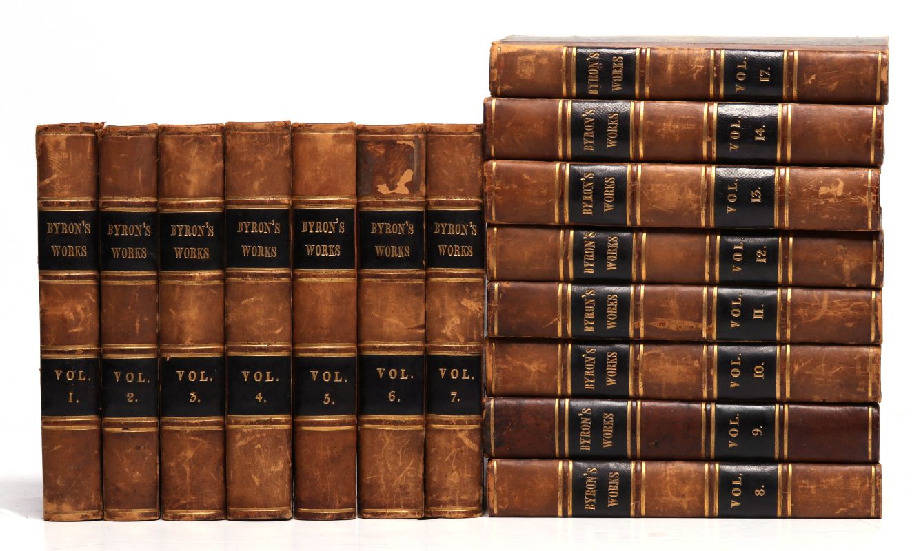 THOMAS MOORE, 'BYRON'S WORKS', 1833, 15 VOLS.