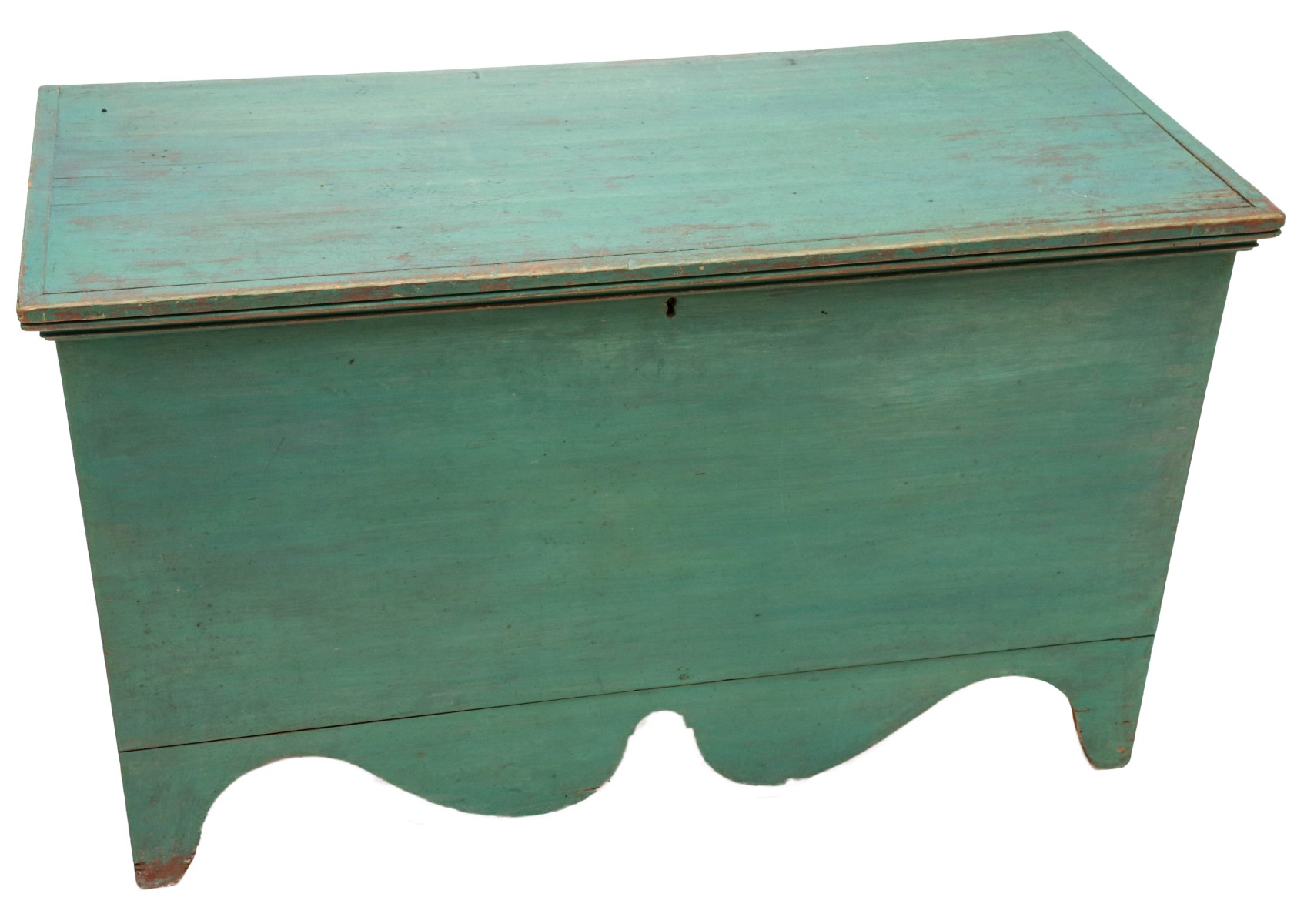 AN EARLY 19TH C. NEW ENGLAND PAINTED BLANKET CHEST