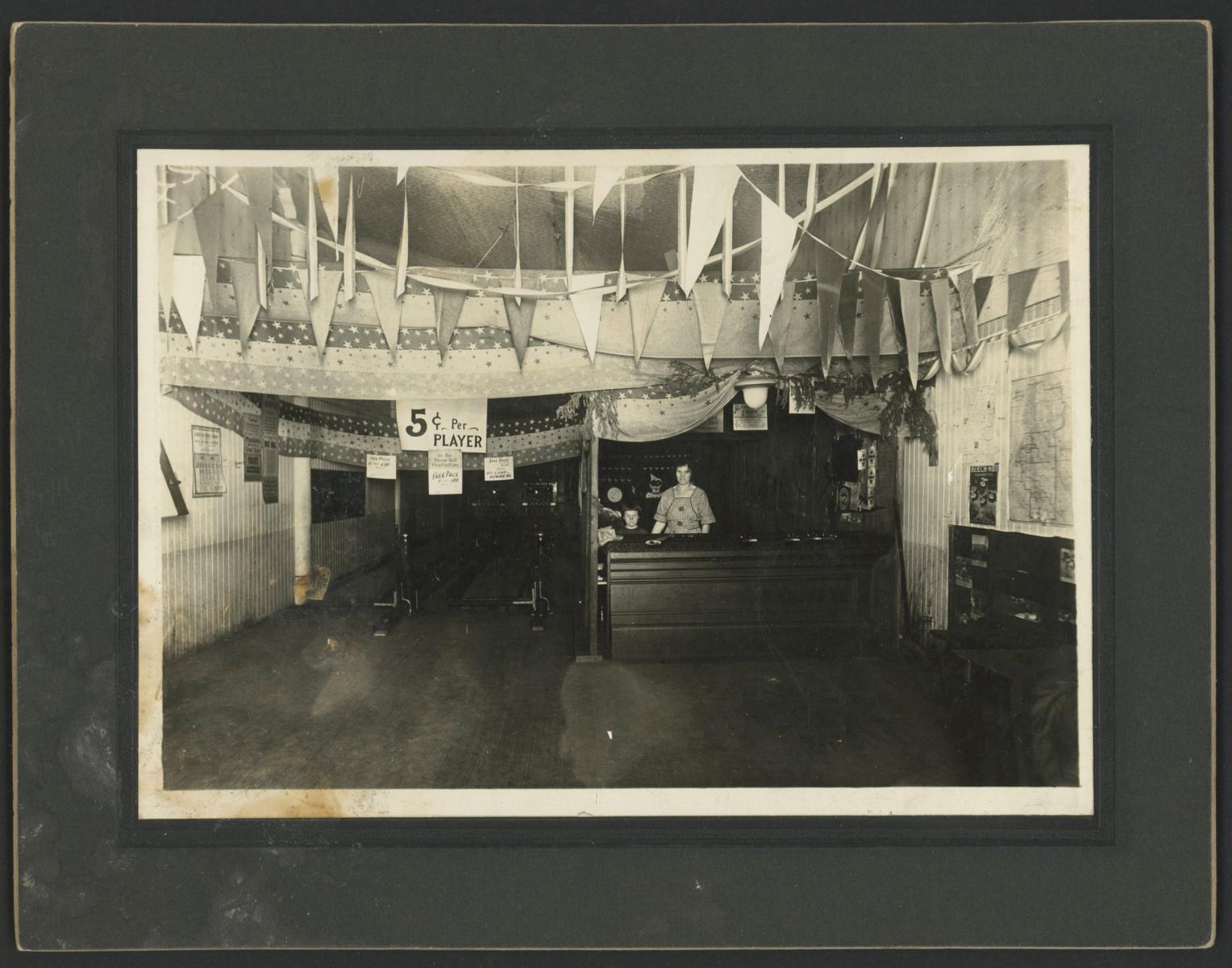 MOUNTED PHOTOS OF SHOOTING GALLERIES, CIRCA 1910