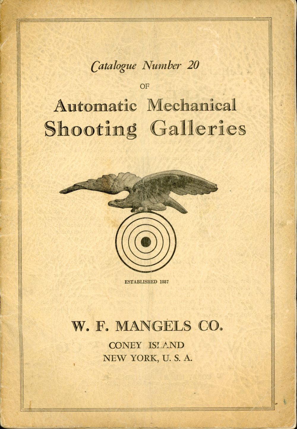 A GOOD W.F. MANGELS CO. SHOOTING GALLERY TRADE CATALOG