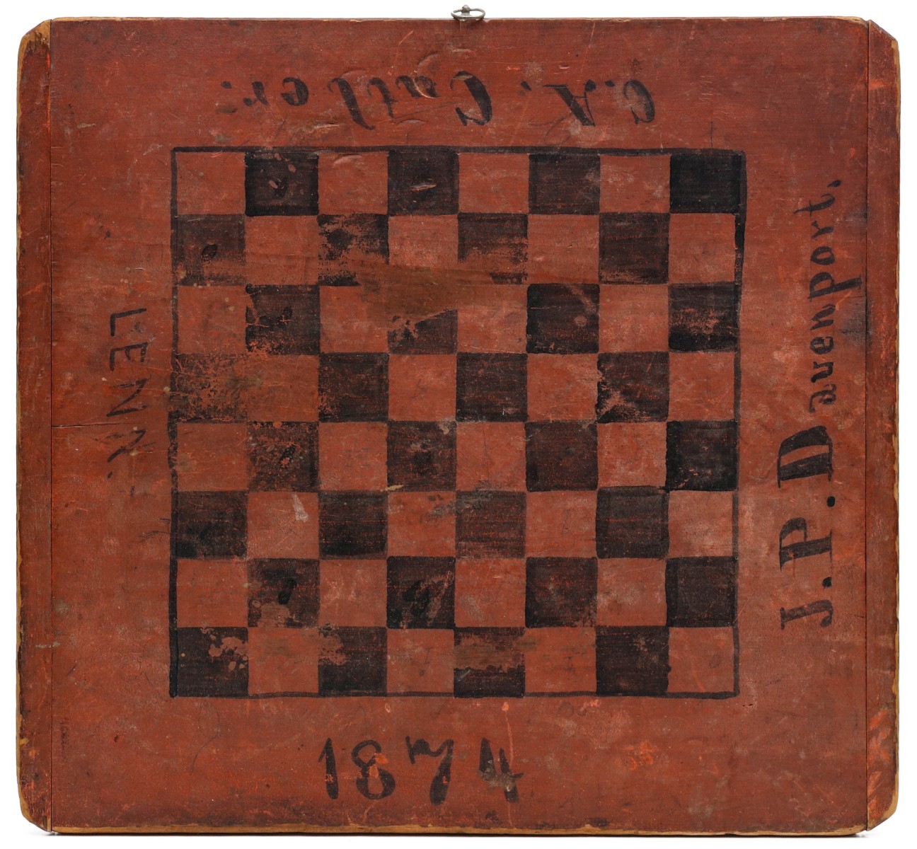 A RARE NAMED BITTERSWEET PAINT GAME BOARD DATED 1874