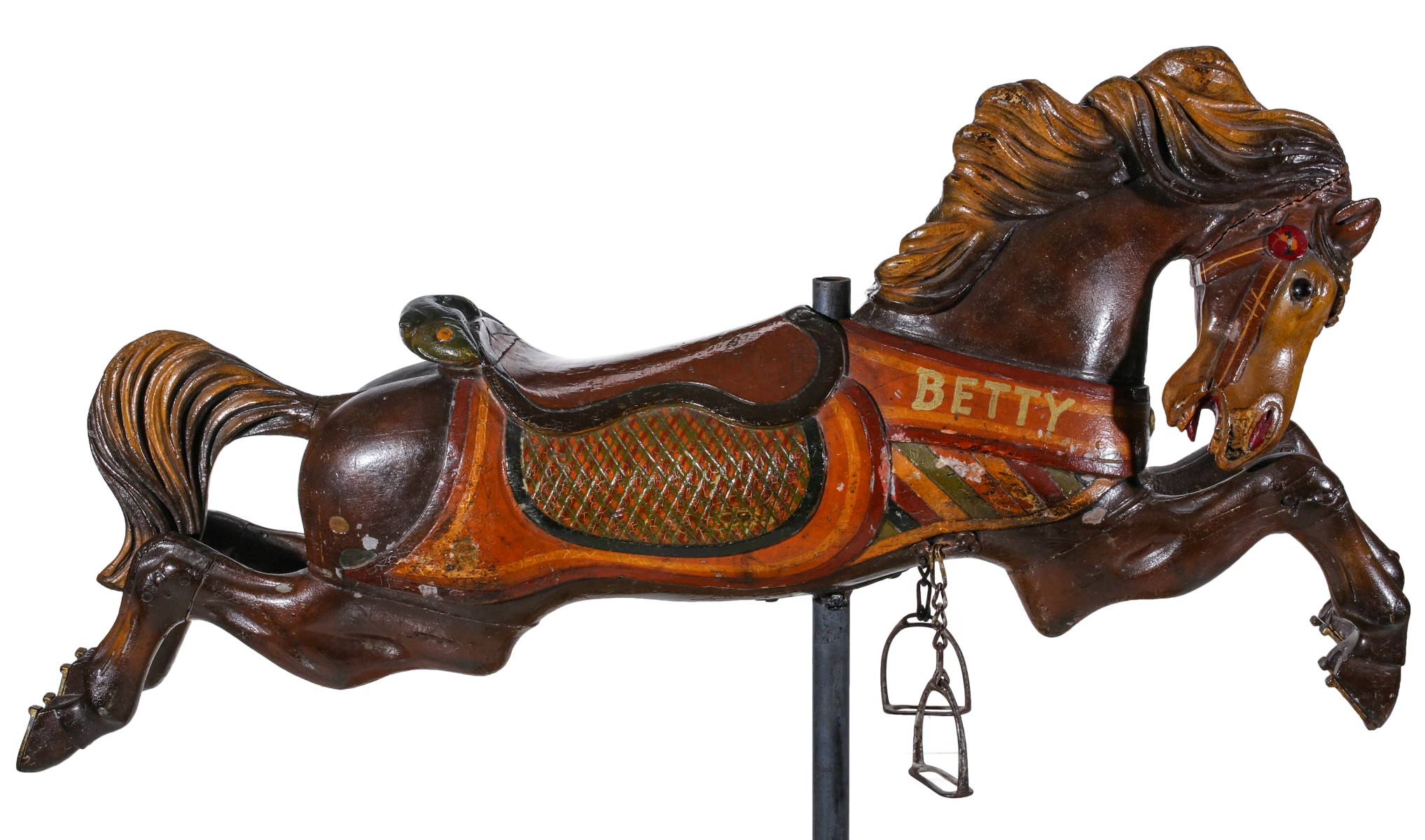 A PARKER OUTER ROW JUMPER CAROUSEL HORSE CIRCA 1920