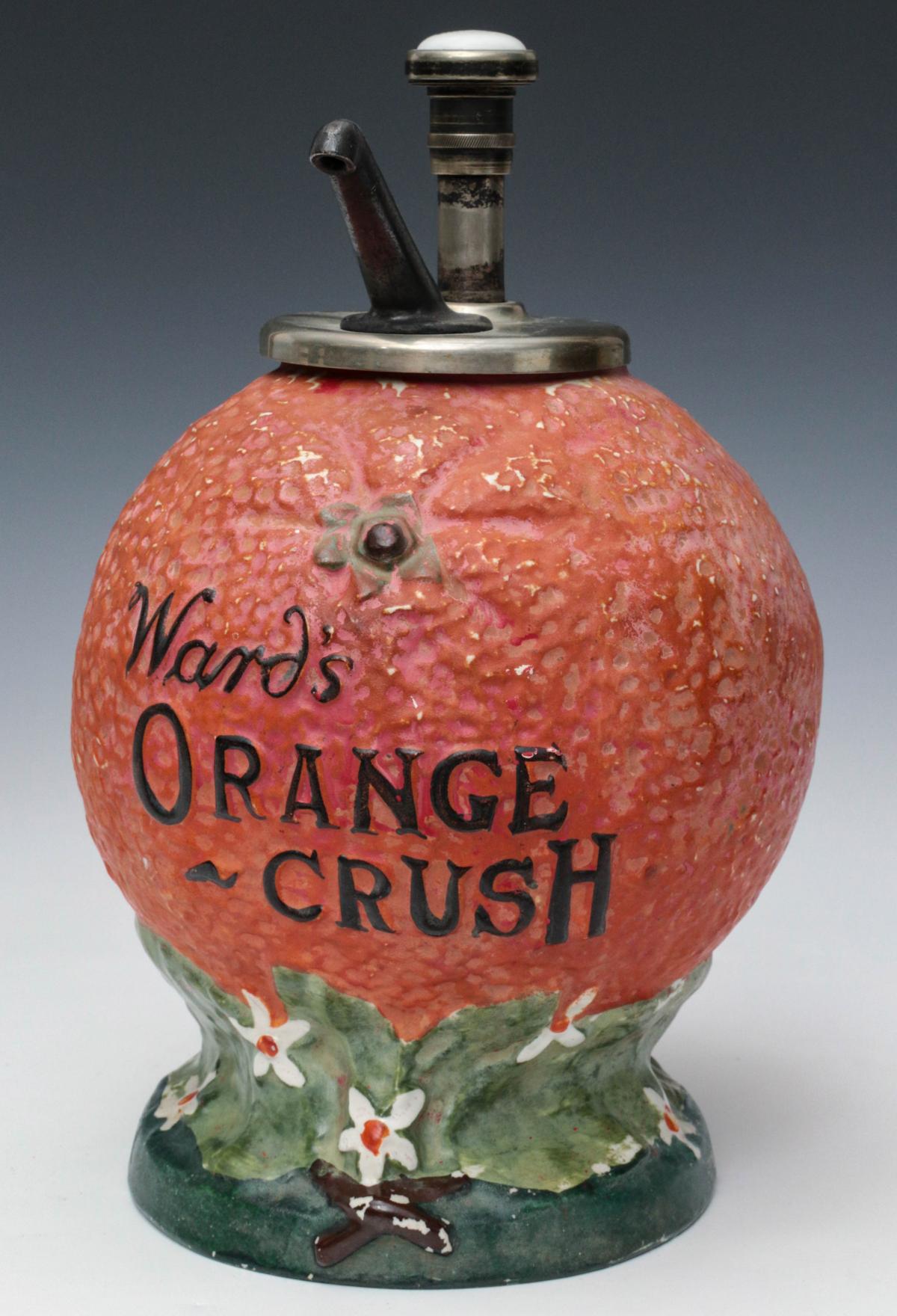 A WARD'S ORANGE CRUSH SODA FOUNTAIN SYRUP DISPENSER