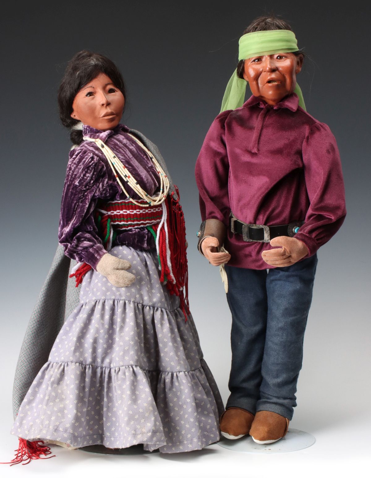 PATRICIA PENA 20-INCH NAVAJO MALE AND FEMALE DOLLS