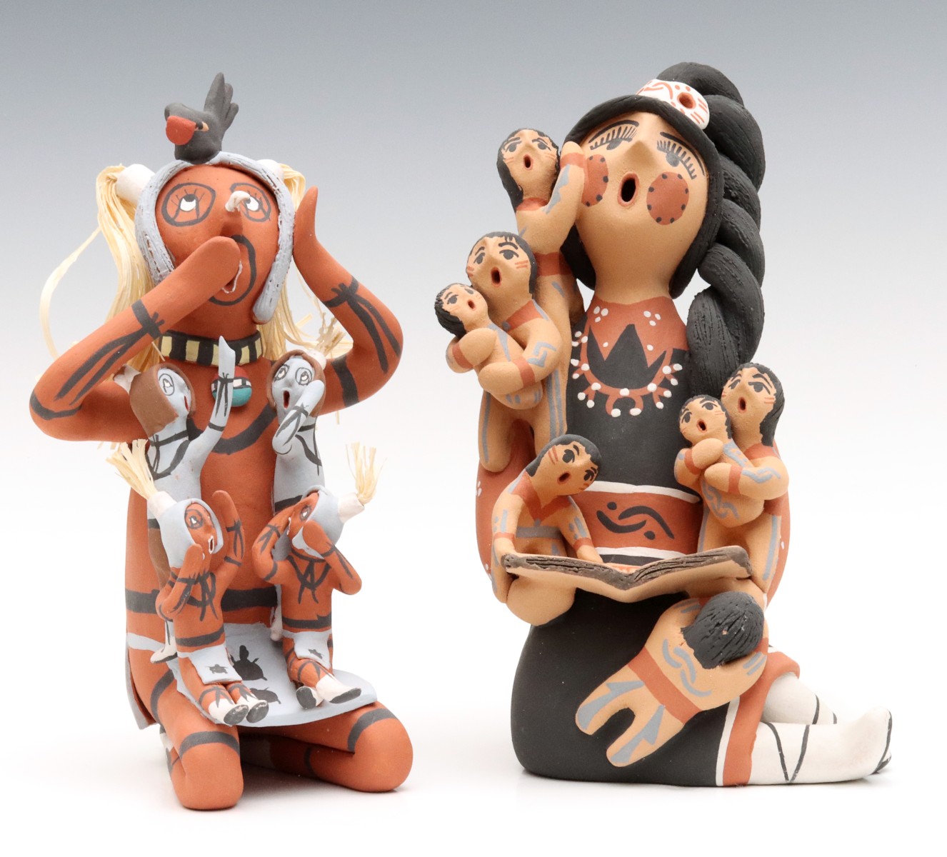 JEMEZ PUEBLO POTTERY STORYTELLERS SIGNED FRAGUA