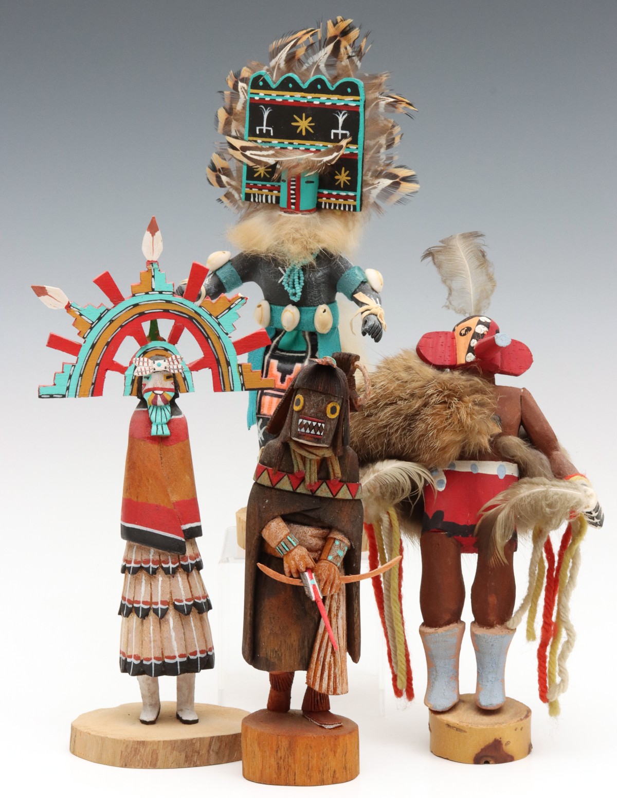 CARVED AND EMBELLISHED KACHINA FIGURES