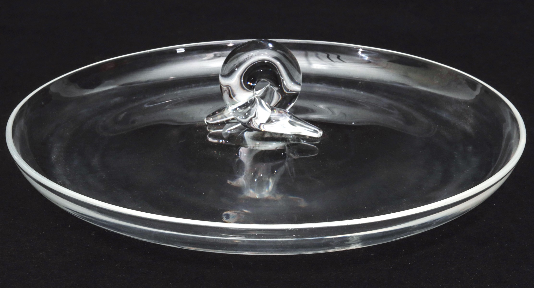 STEUBEN ART GLASS CANAPÃ‰ PLATE