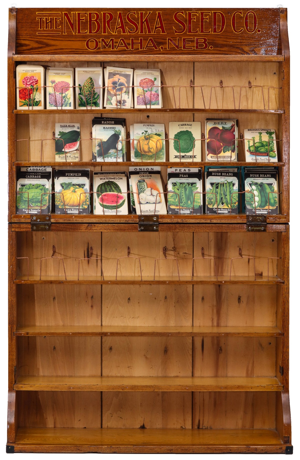 THE NEBRASKA SEED CO. FOLDING SEED PACKET DISPLAY