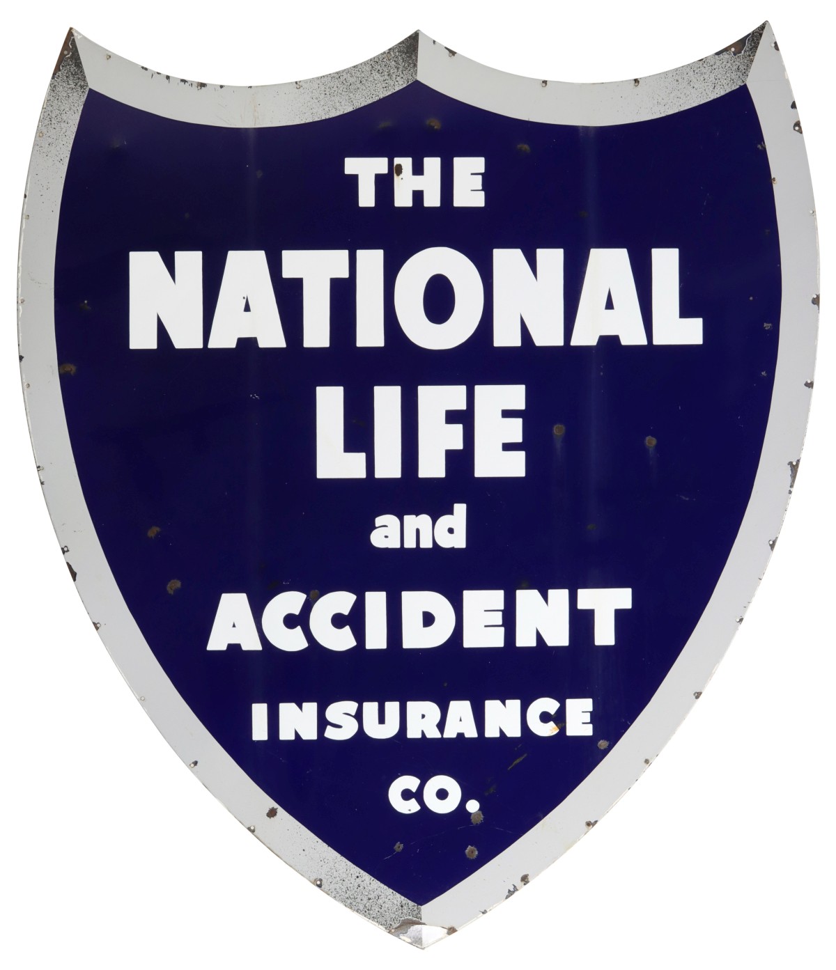 A NATIONAL INSURANCE PORCELAIN ADVERTISING SIGN