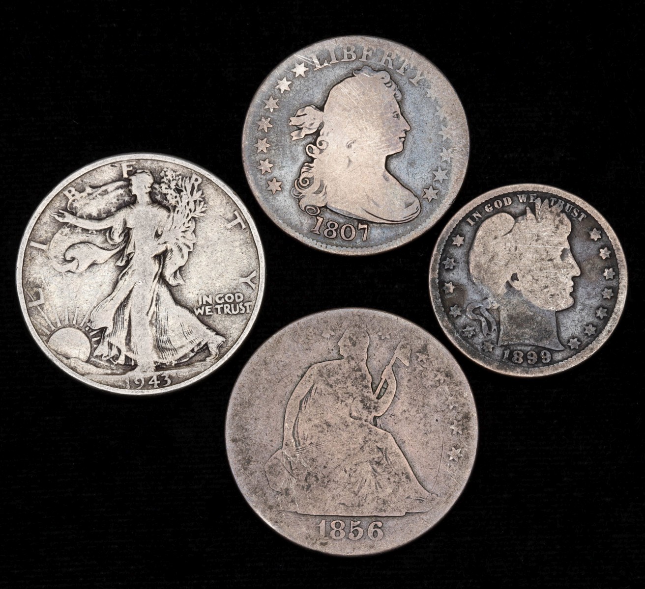 DRAPED BUST & BARBER QUARTER | WALKING & SEATED HALVES