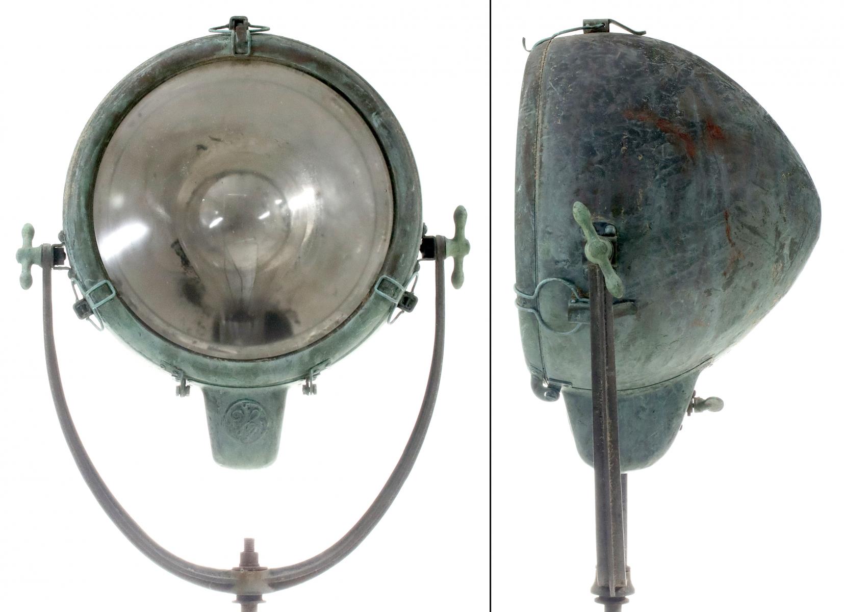 A GE NOVALUX VINTAGE WEATHERED COPPER PROJECTION LIGHT