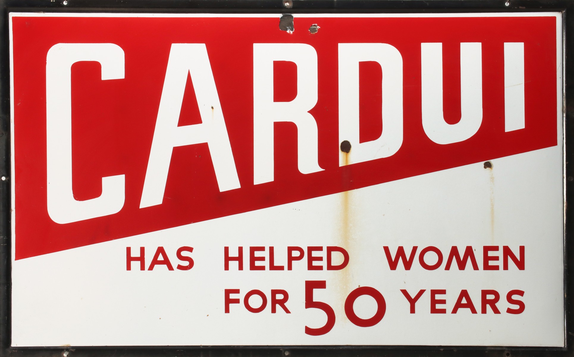 A 'CARDUI' PATENT MEDICINE PORCELAIN ENAMEL SIGN