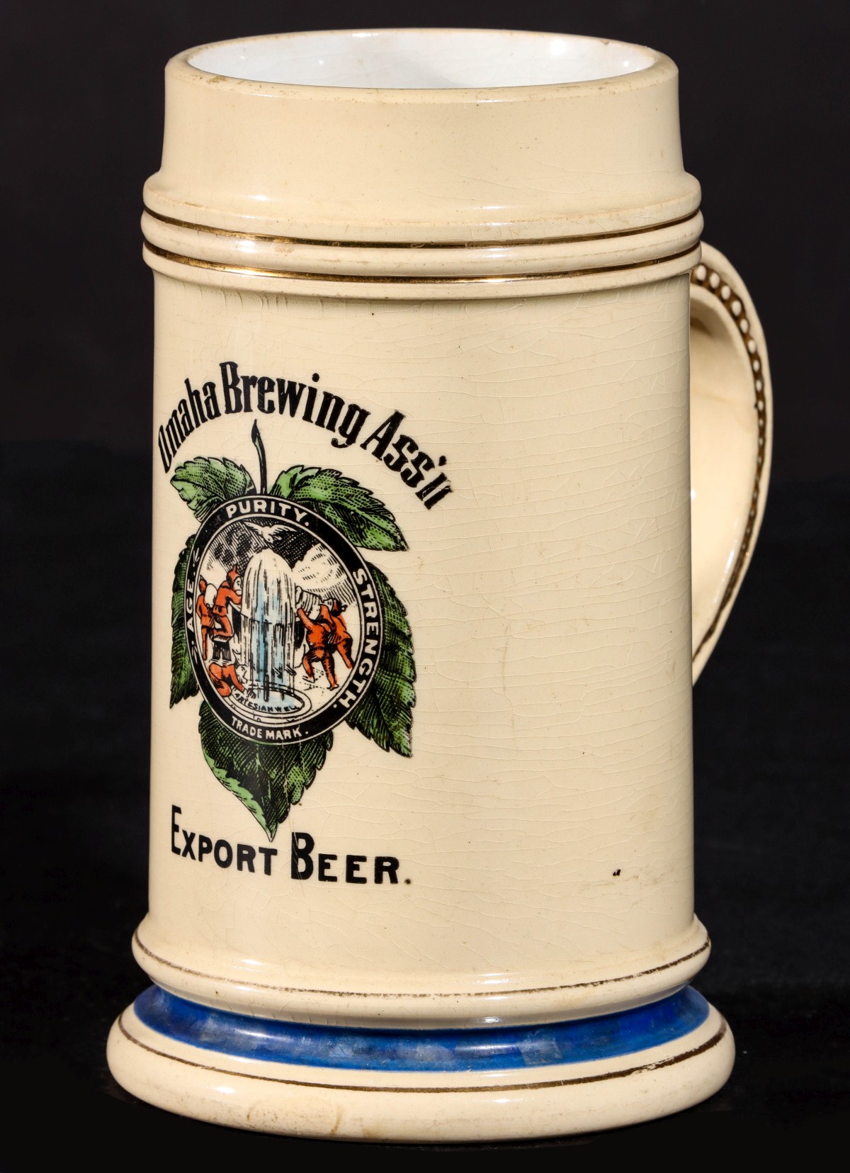 AN OMAHA BREWING ASSOCIATION ADVERTISING BEER STEIN