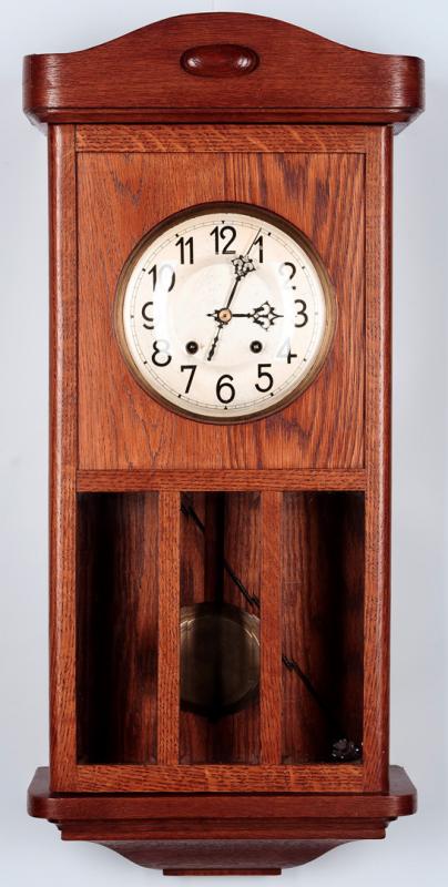 AN OAK EMBE-MATHIAS BAUERLE GERMAN BOX REGULATOR