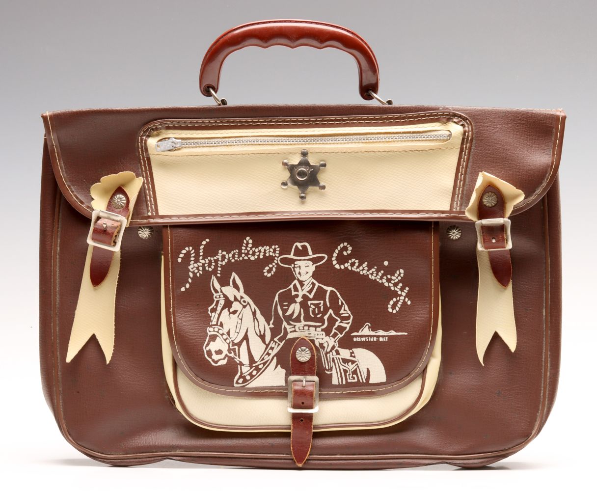 A MID 20TH CENTURY HOPALONG CASSIDY BOOK BAG