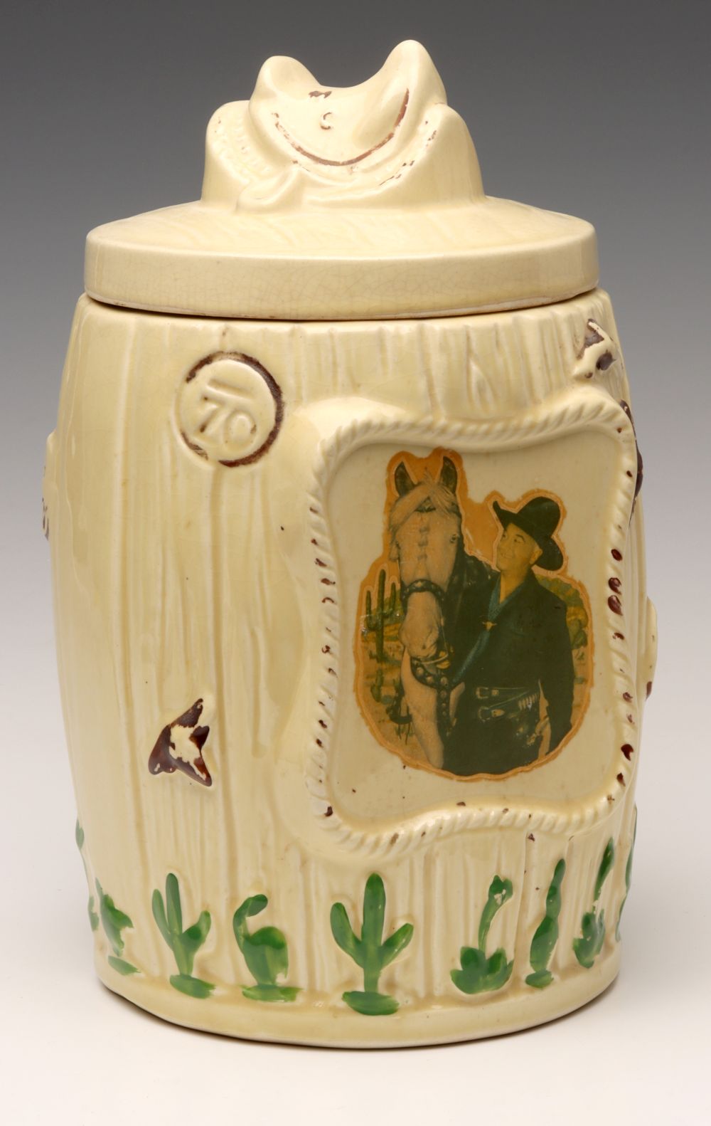 A MID 20TH CENTURY HOPALONG CASSIDY COOKIE JAR