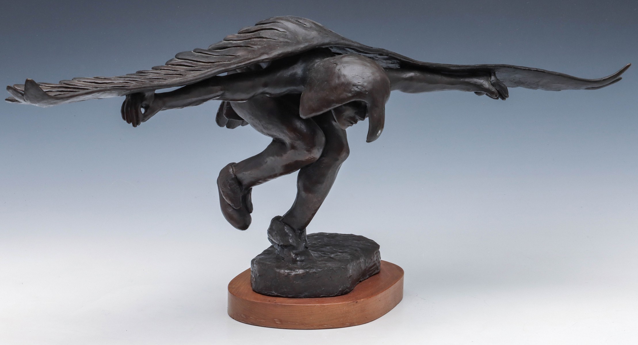 AFTER MICHAEL NARANJO (TEWA B 1944) BRONZE SCULPTURE