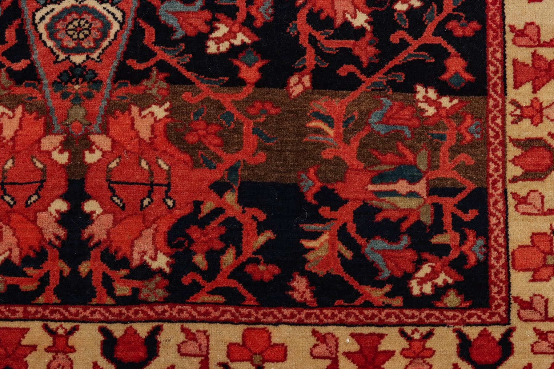 A FINE PERSIAN MALAYER PRAYER RUG WITH CYPRESS C. 1860