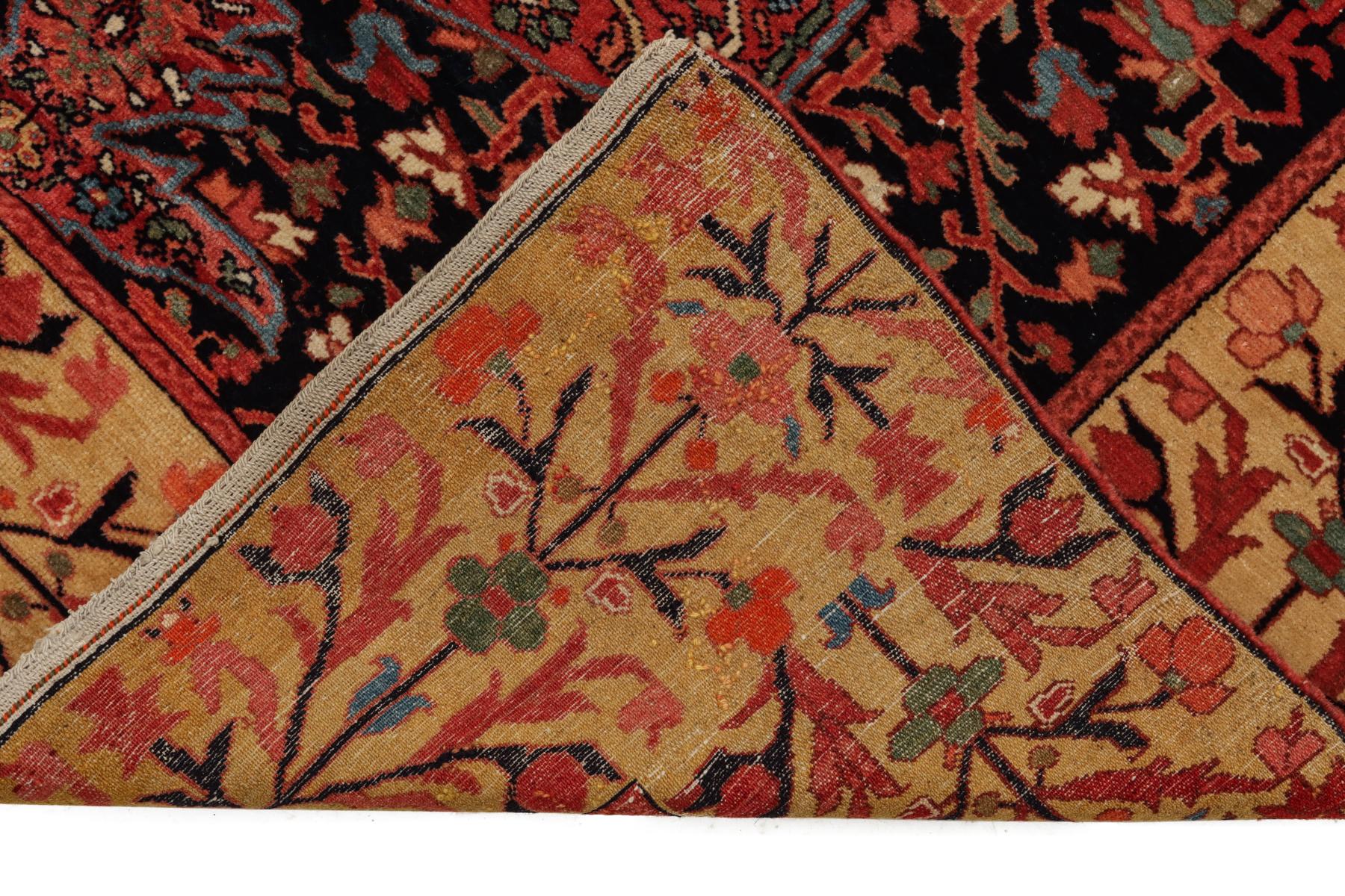 A FINE PERSIAN MALAYER PRAYER RUG WITH CYPRESS C. 1860