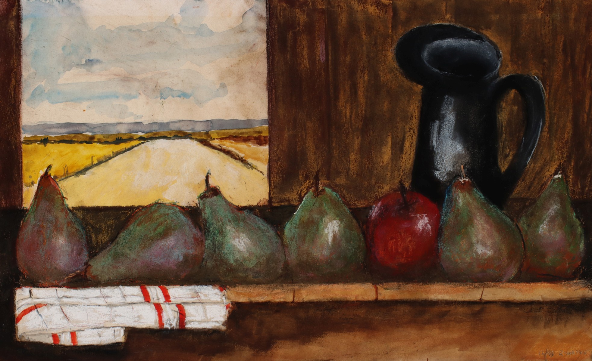 ROY EDWARD HATKE (1913-2002) MIXED MEDIA ON PAPER