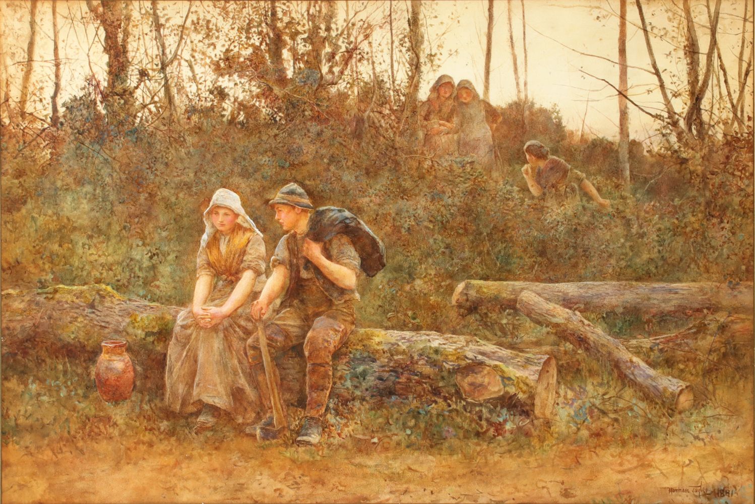 NORMAN E. TAYLER (1843-1915) WATERCOLOR ON PAPER