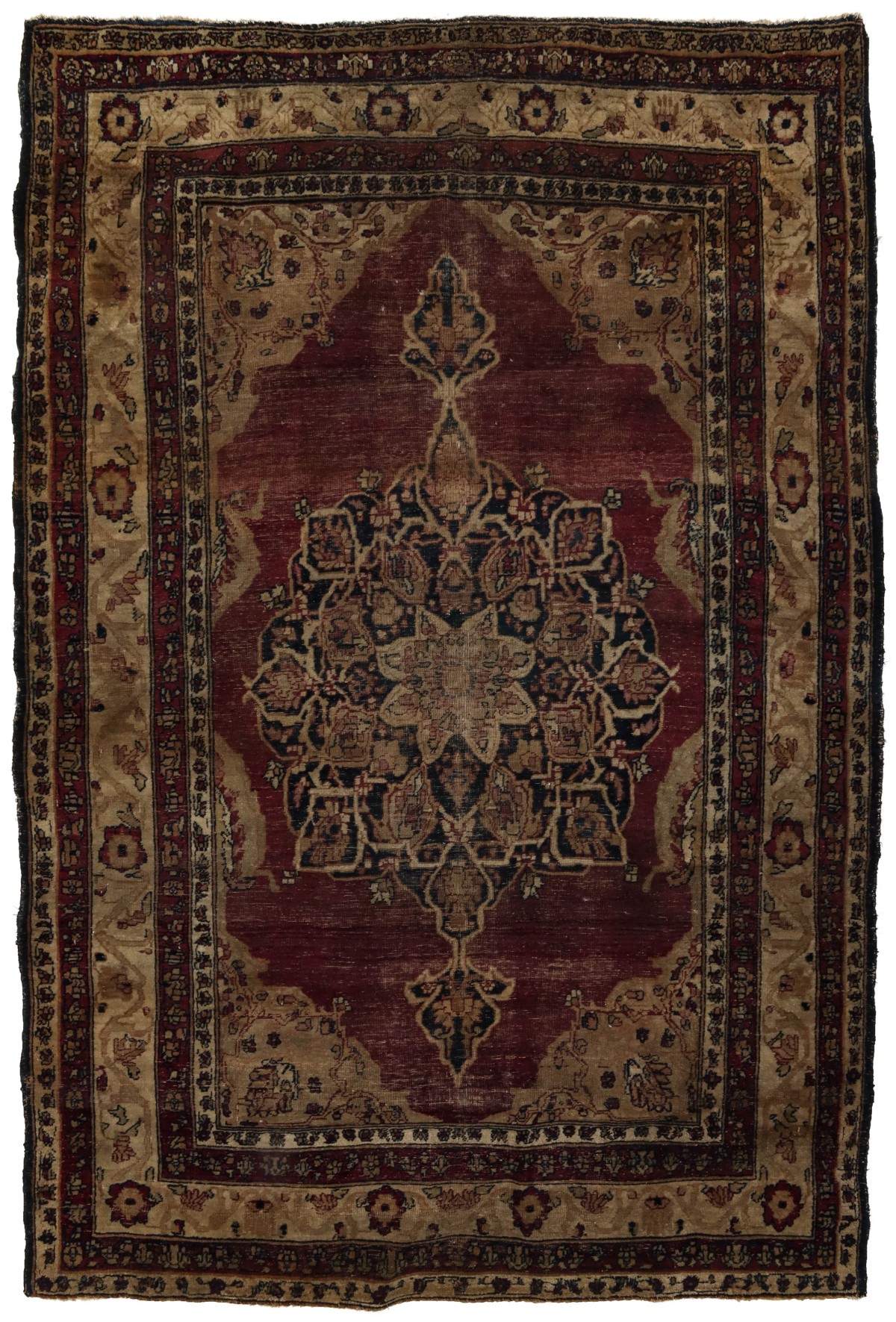 AN ANTIQUE KIRMAN HAND MADE PERSIAN RUG