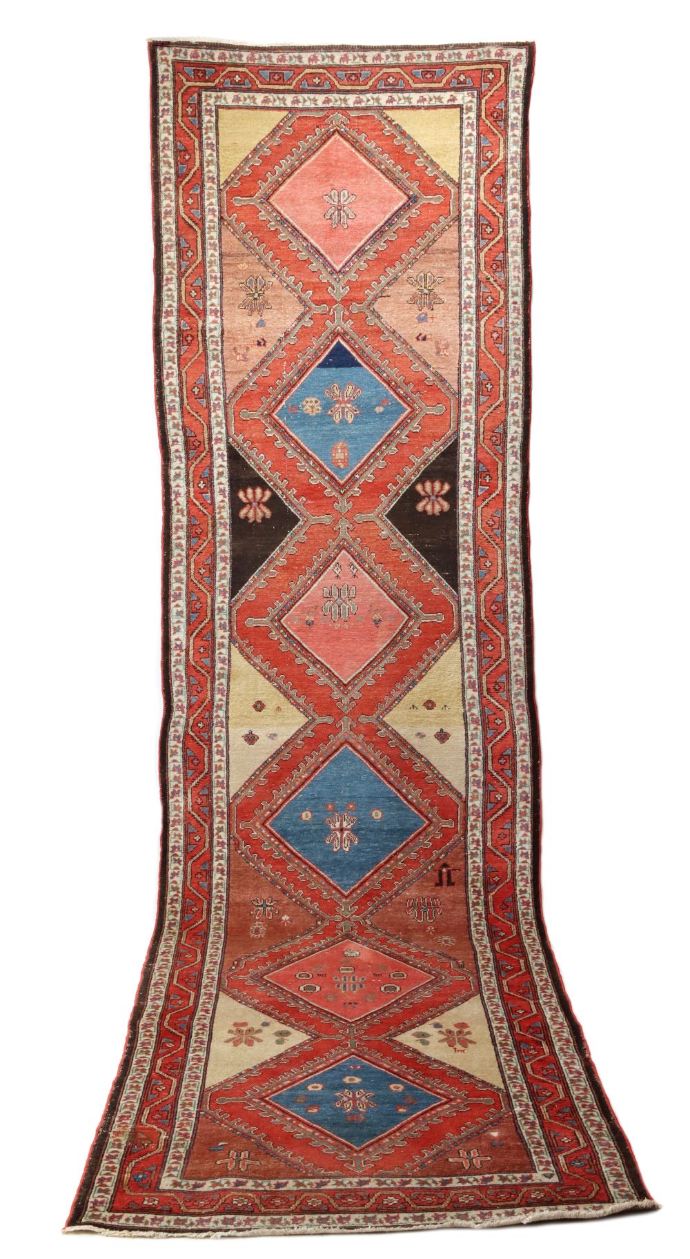 AN ANTIQUE HAMADAN DISTRICT MALAYER HAND MADE RUNNER
