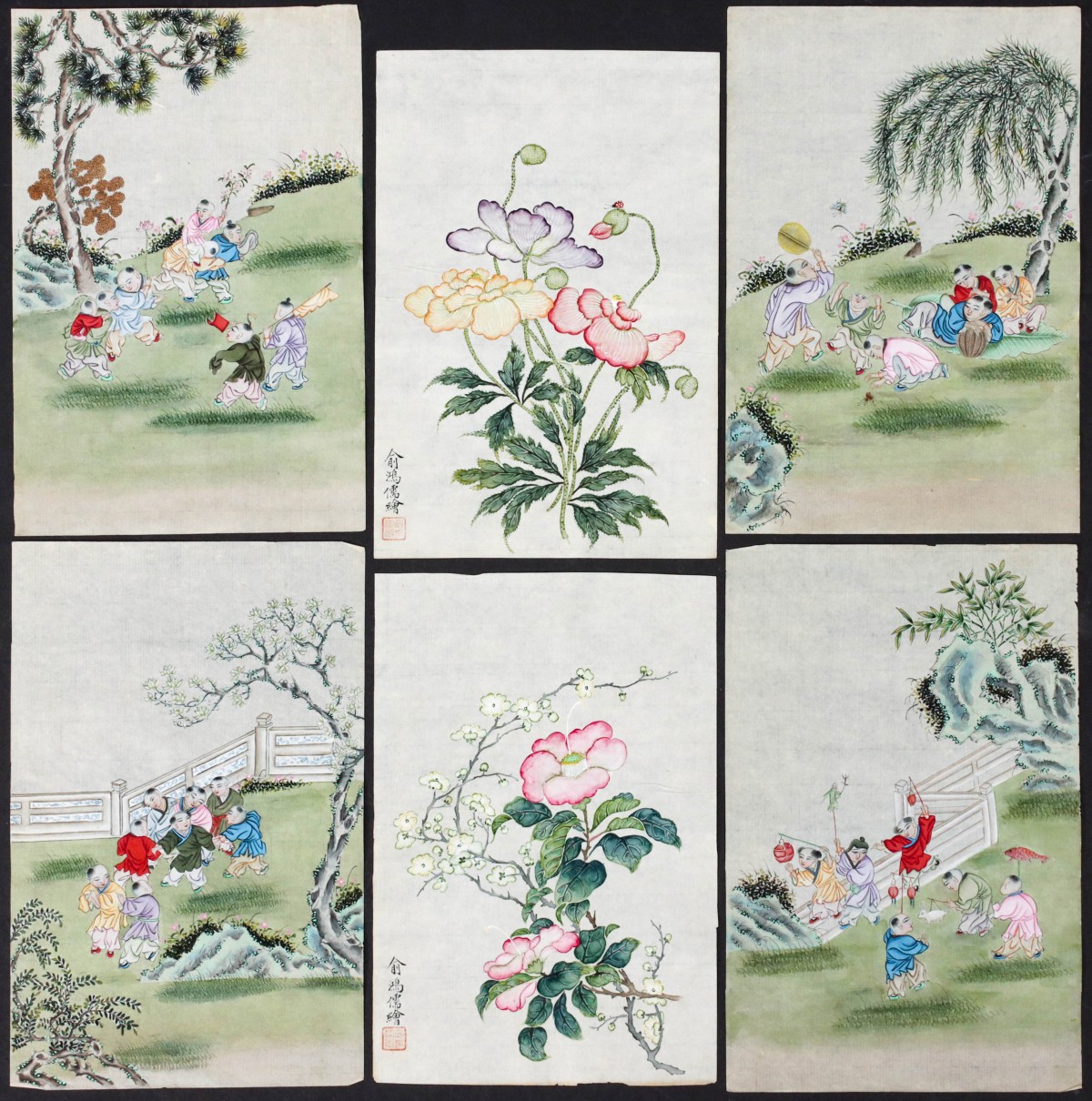 A COLLECTION OF SIXTY 20TH CENTURY CHINESE WATERCOLORS