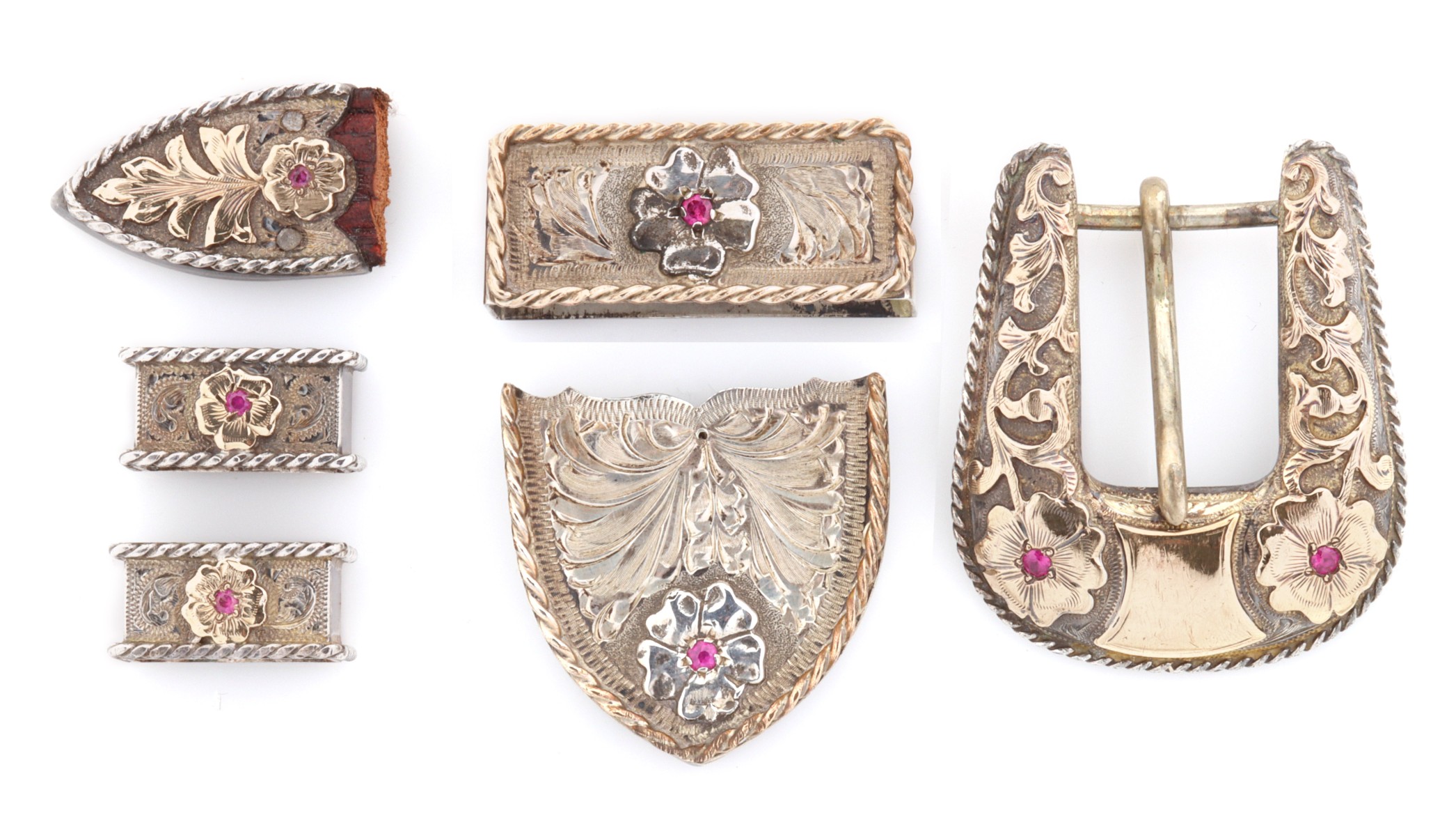 VINTAGE STERLING SILVER HARDWARE FROM WESTERN BELTS