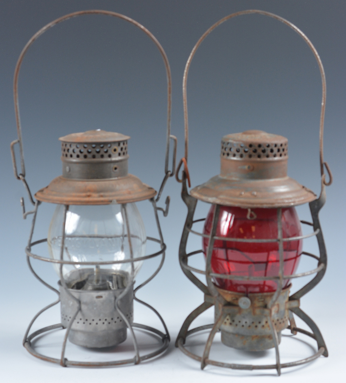 ADLAKE RAILROAD LANTERNS FOR P.R.R. AND K.C.Ry..