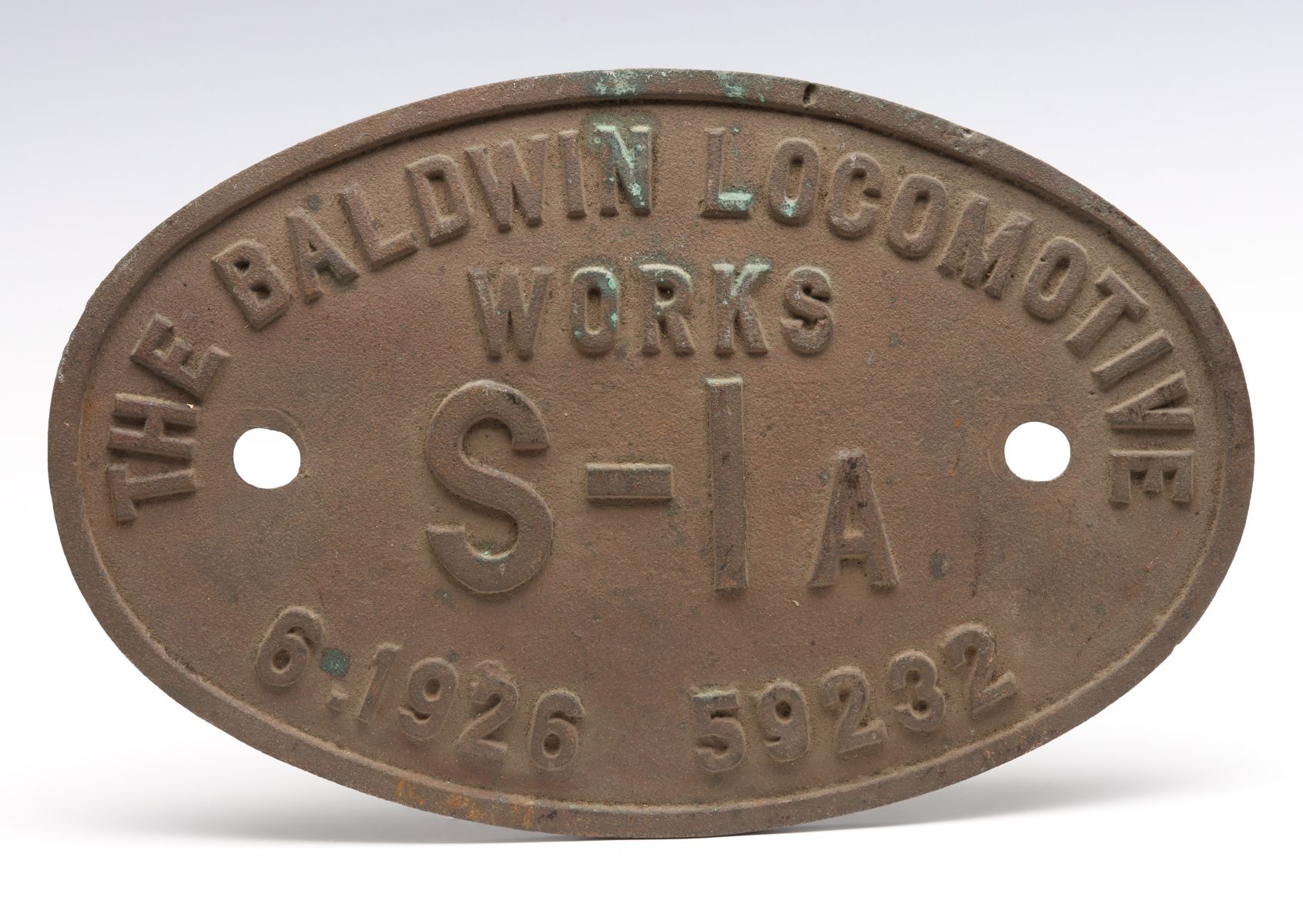 A BALDWIN LOCOMOTIVE WORKS BUILDER'S PLATE FOR B&O 6224