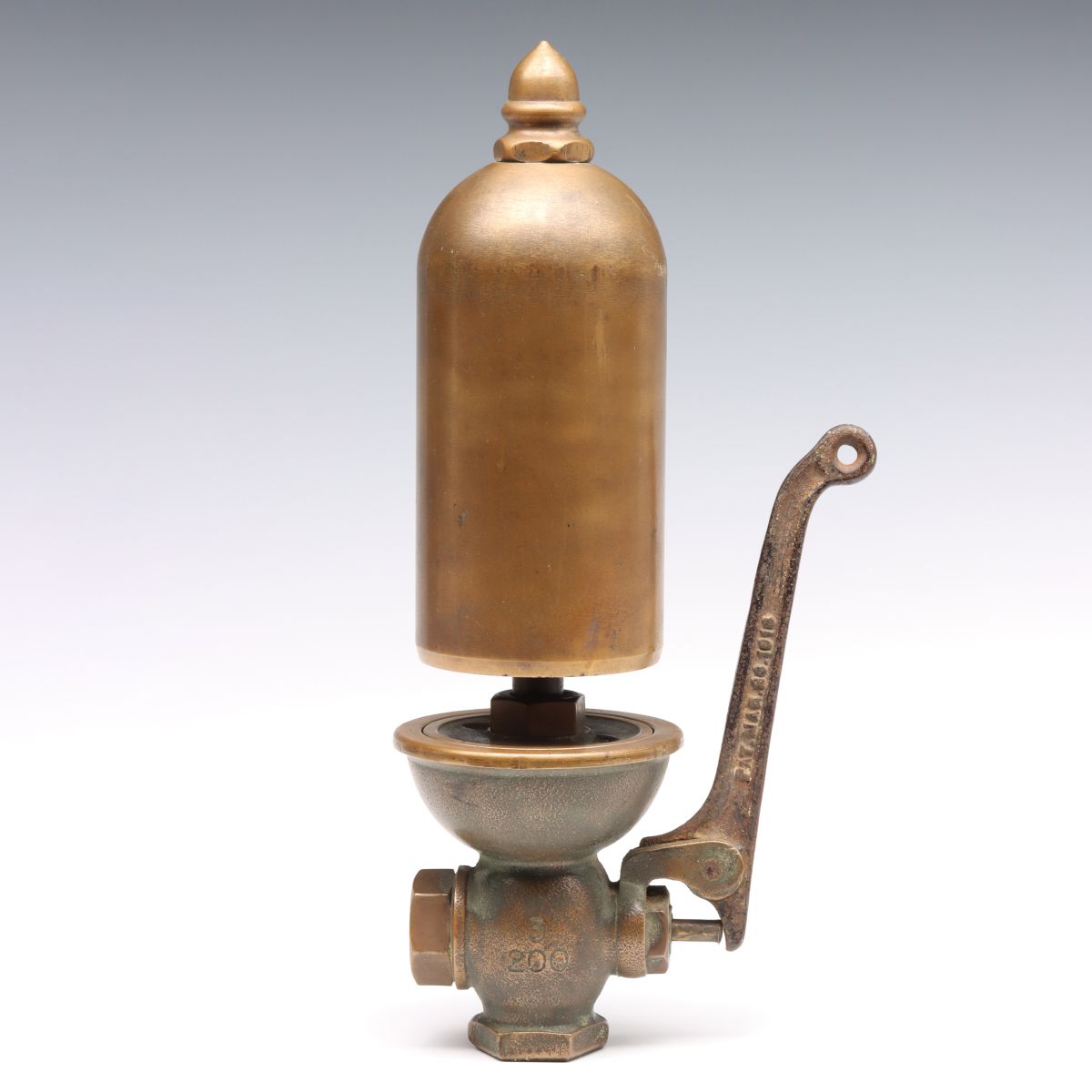 A LUNKENHEIMER SINGLE CHIME BRASS STEAM WHISTLE