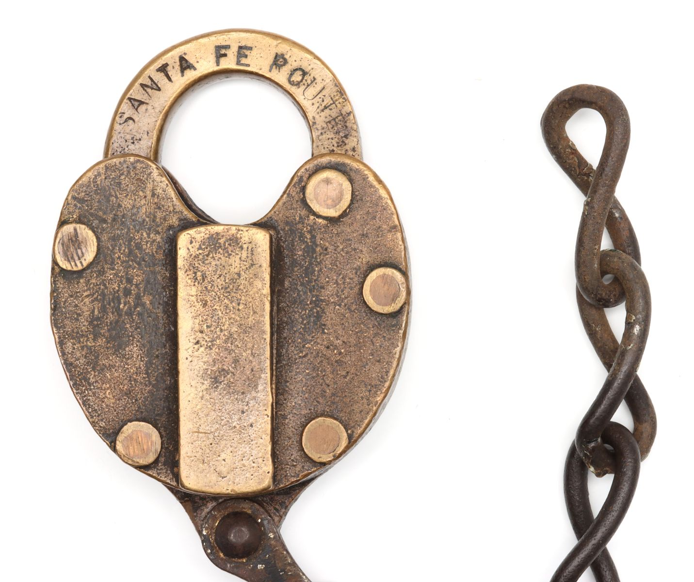 A SANTA FE ROUTE RAILROAD PADLOCK