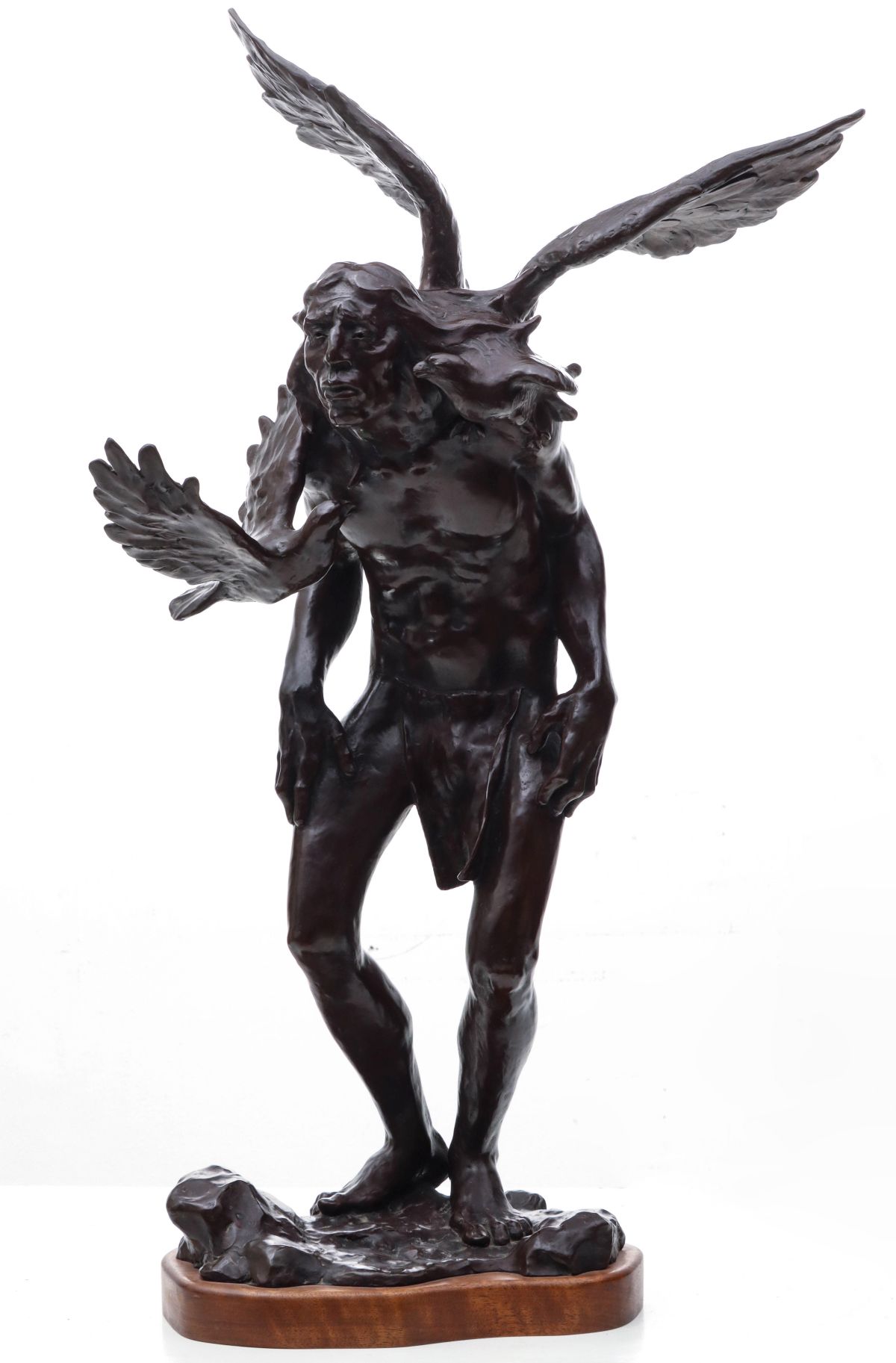 LINCOLN FOX (B. 1942) 36-INCH BRONZE SCULPTURE 1978