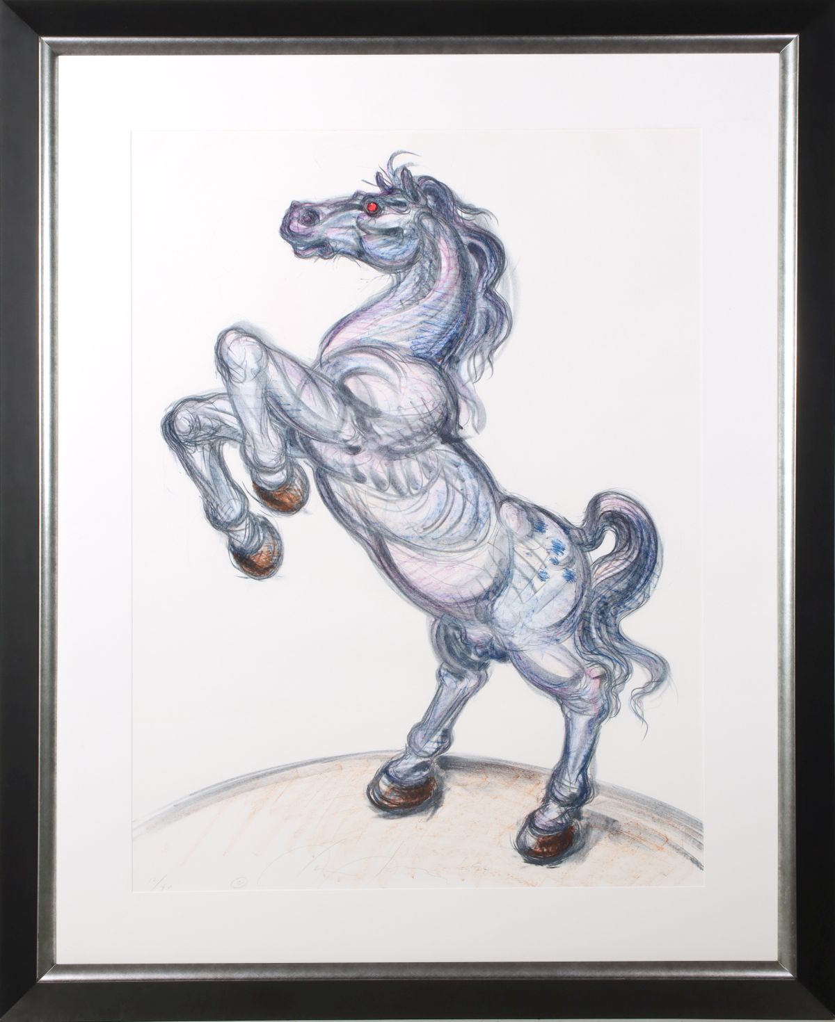 LUIS JIMINEZ COLOR LITHO DENVER AIRPORT MUSTANG STUDY