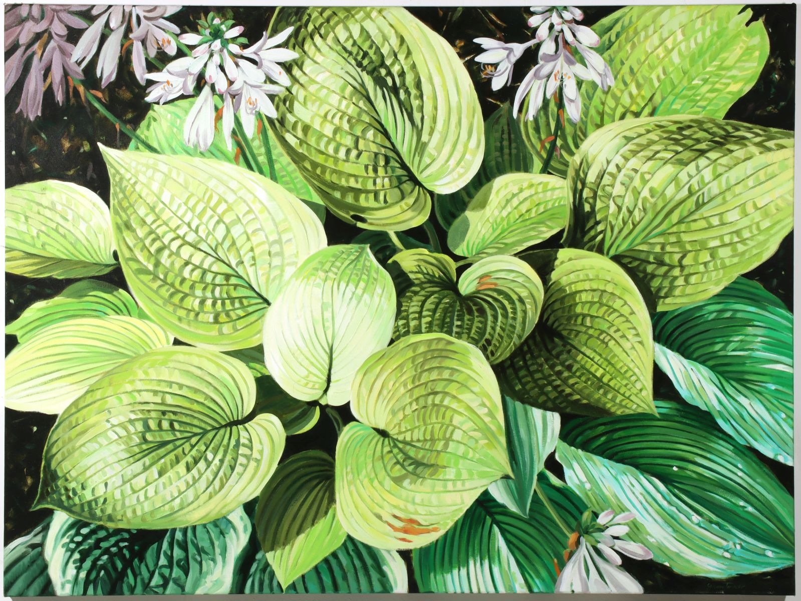 SUSAN TINKER (20th/21st C.) OIL WITH ACRYLIC ON CANVAS
