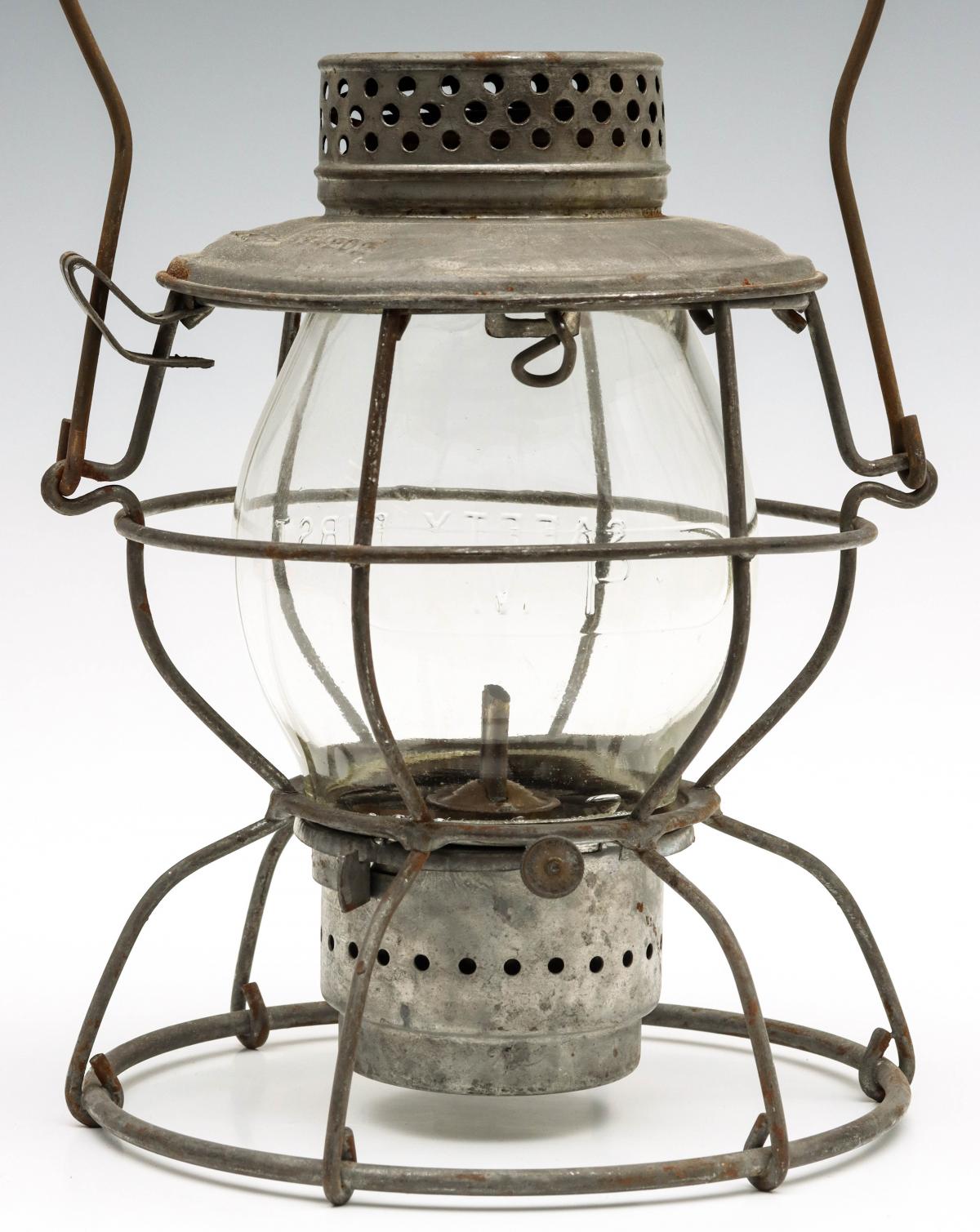 A HANDLAN TALL GLOBE MISSOURI PACIFIC RAILROAD LANTERN