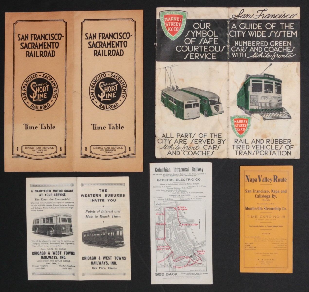 CHICAGO AND SAN FRANCISCO INTERURBAN TIMETABLES