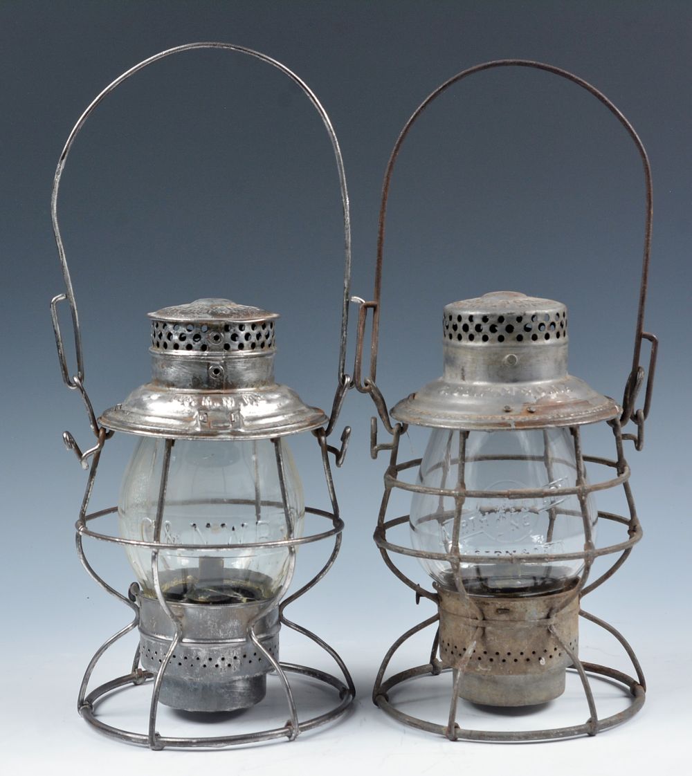 C.&N.W.RY AND C.St.P.M.&O.RY TALL GLOBE LANTERNS