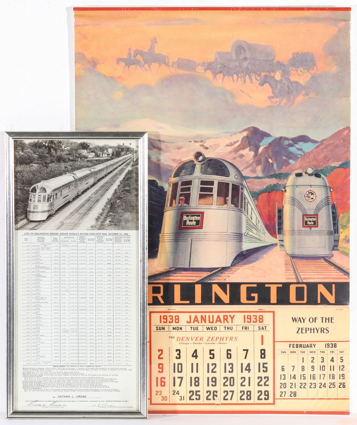 ORIGINAL LOG FOR BURLINGTON ZEPHYR RECORD RUN 1936