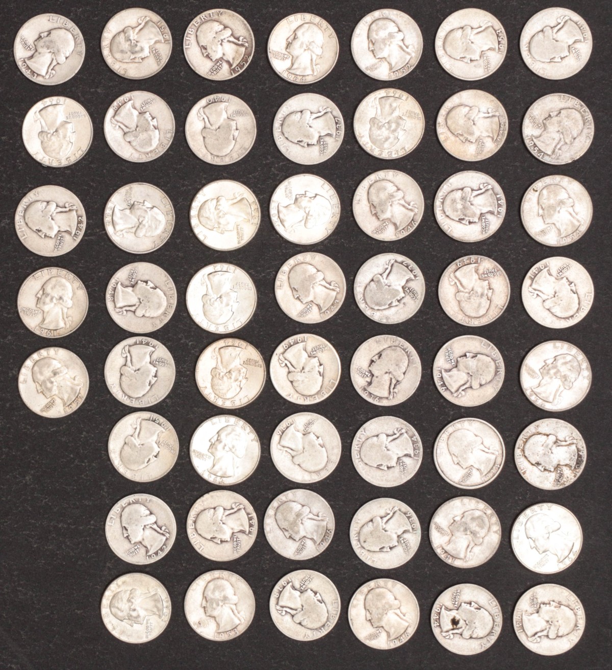 $13.25 FACE VALUE SILVER WASHINGTON QUARTERS