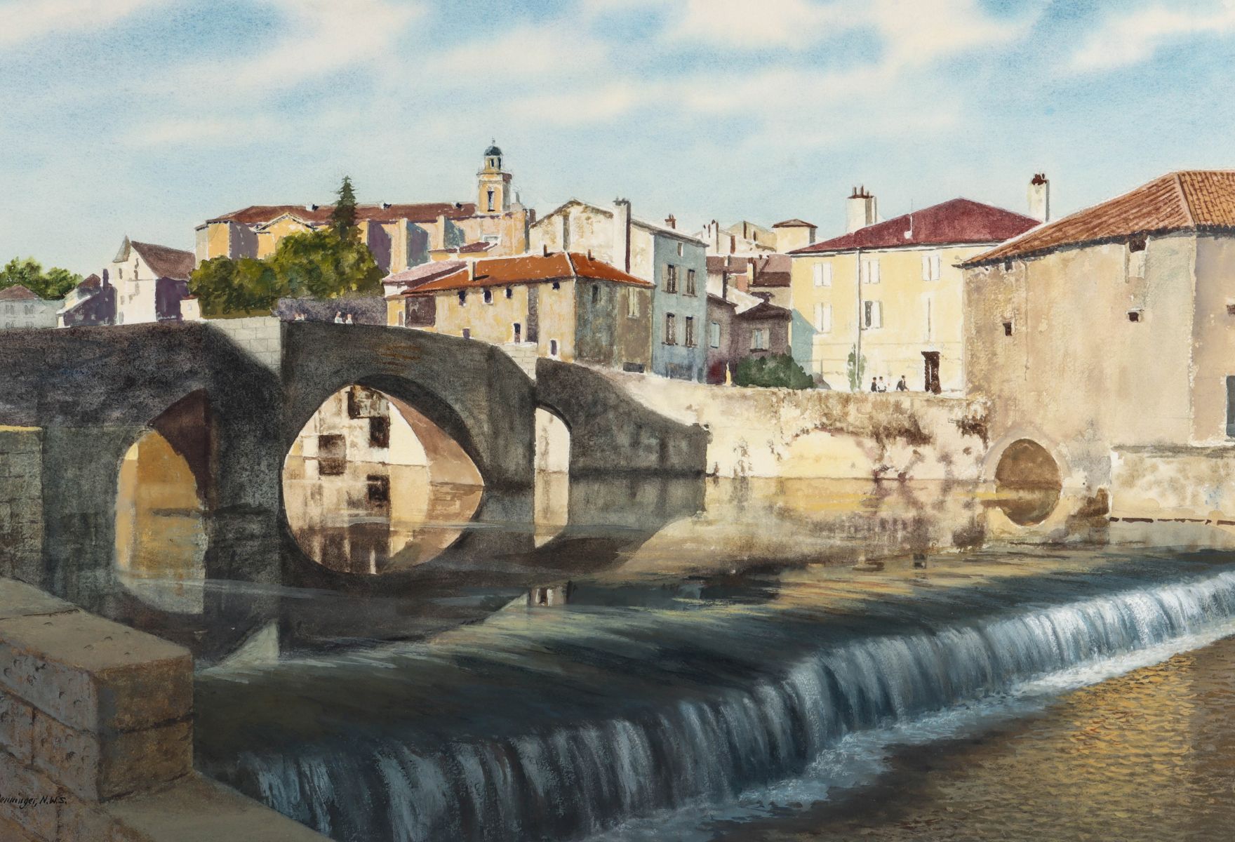 JOSEPH HENNINGER (1906-1999) WATERCOLOR