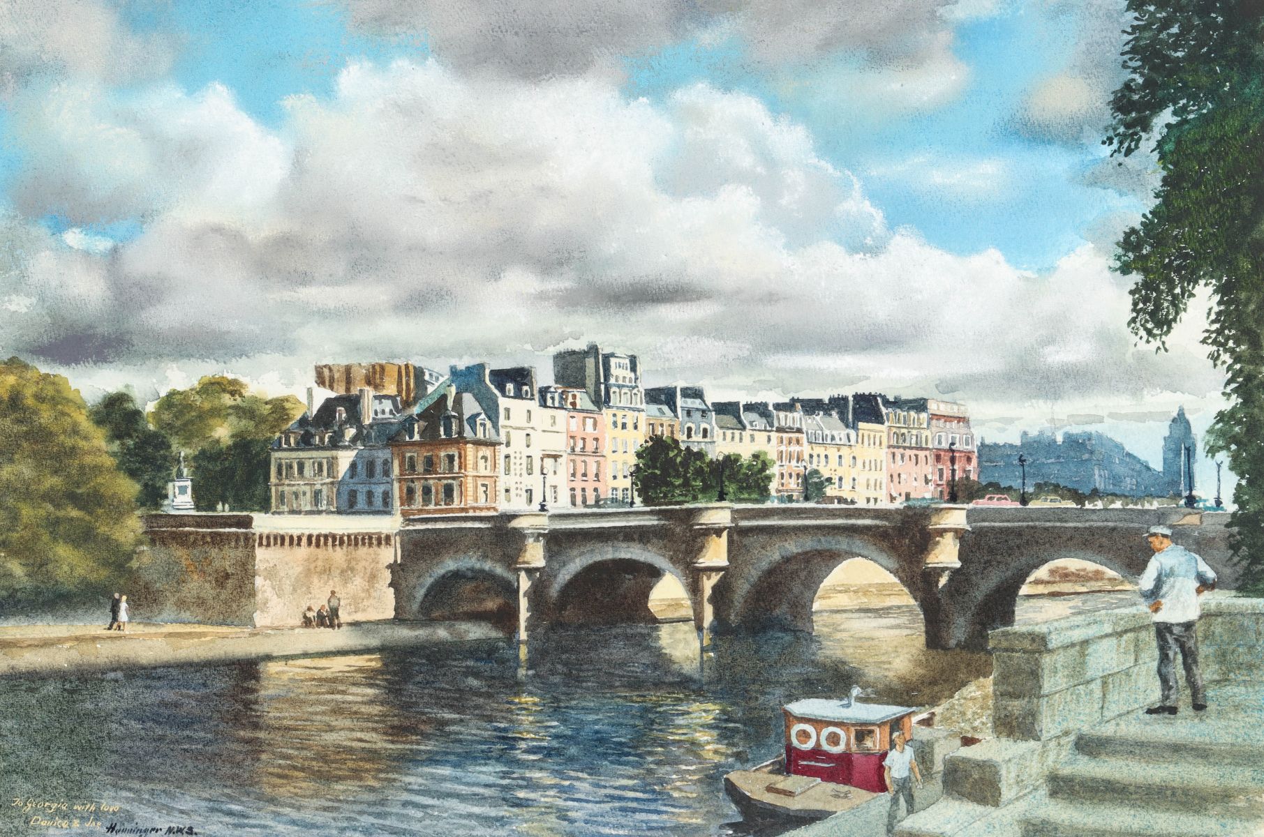 JOSEPH HENNINGER (1906 - 1999) WATERCOLOR