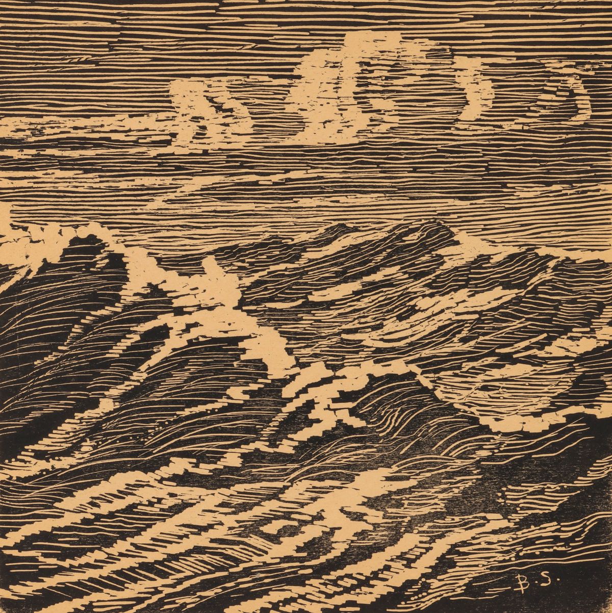 BIRGER SANDZEN (1871-1954) RARE EARLY BLOCK PRINT