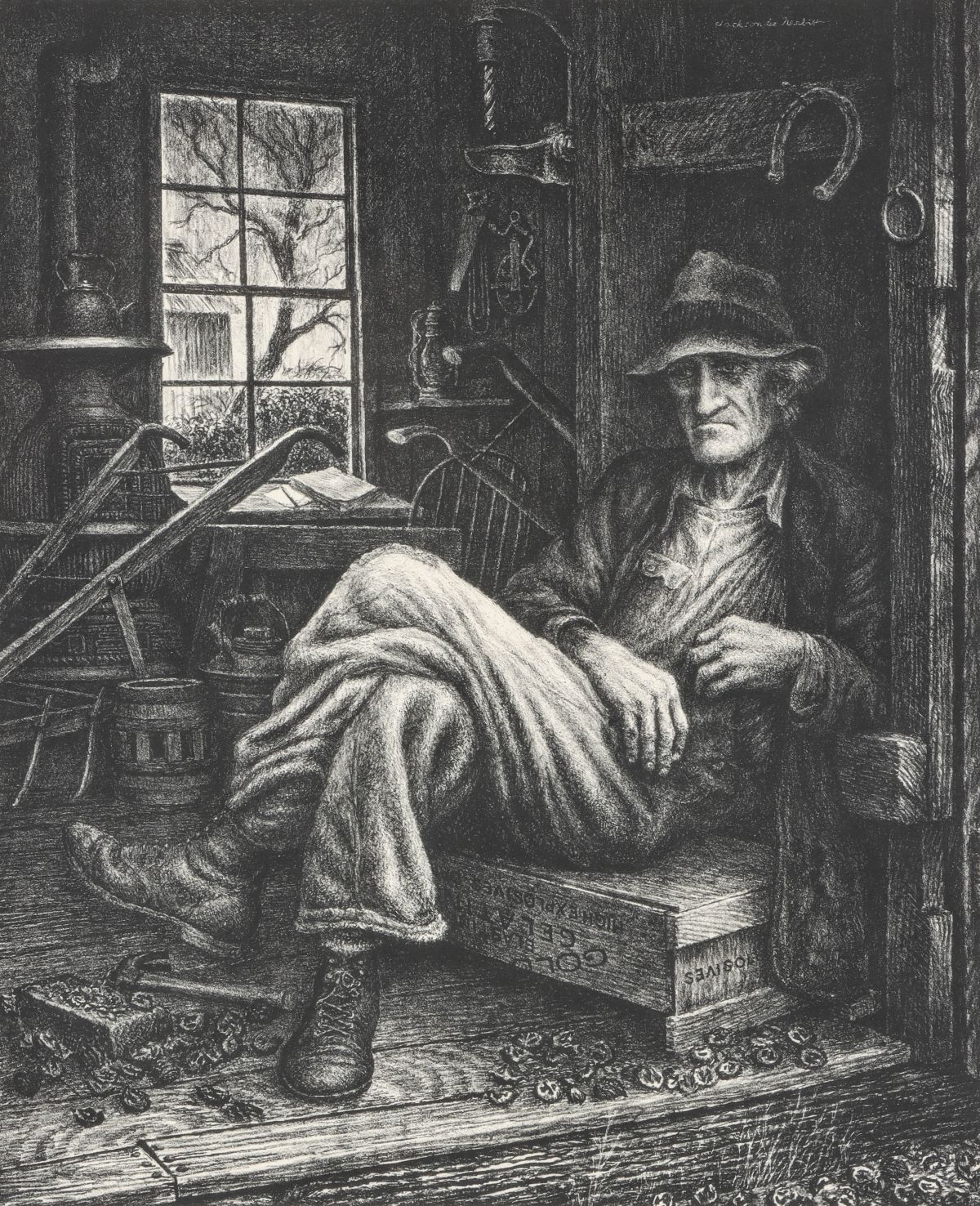 JACKSON LEE NESBITT (1913-2008) PENCIL SIGNED LITHO