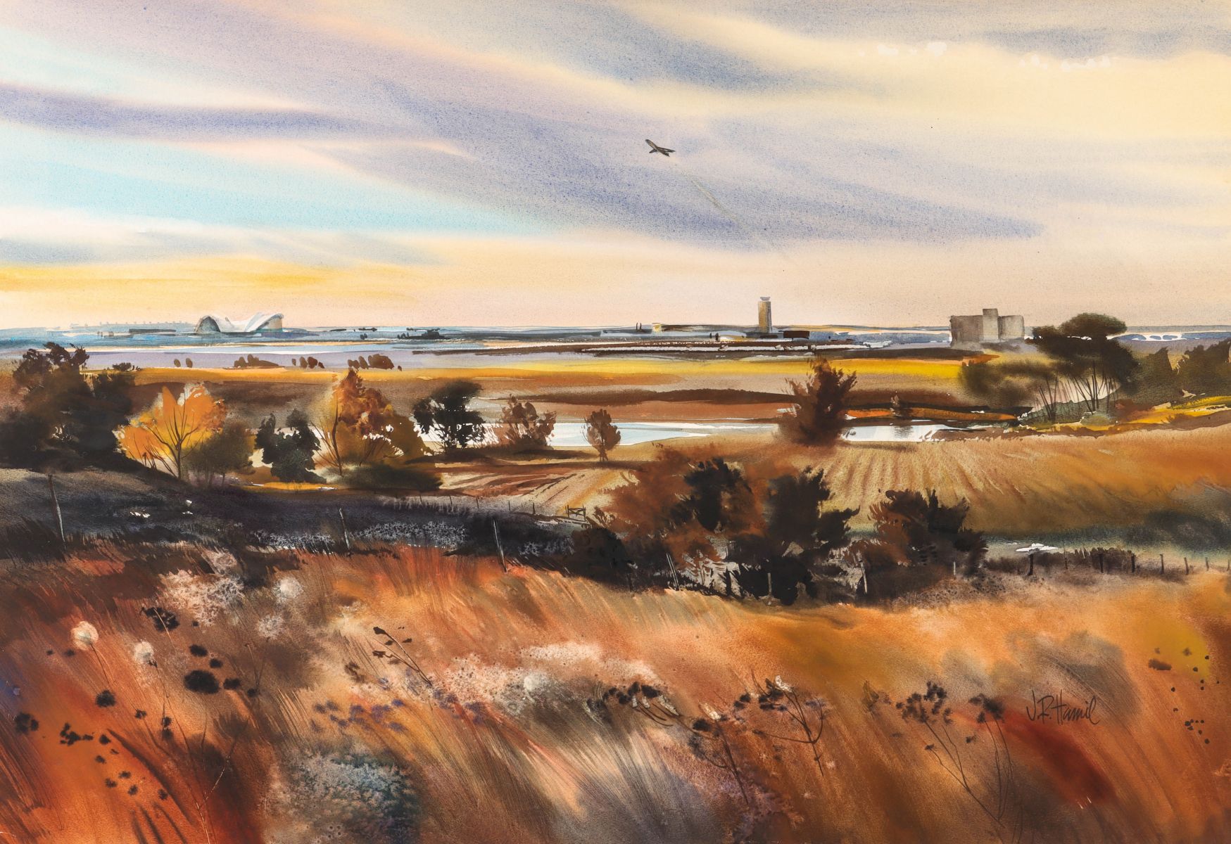 JAMES R. HAMIL (B. 1937) WATERCOLOR ON ARTIST'S BOARD