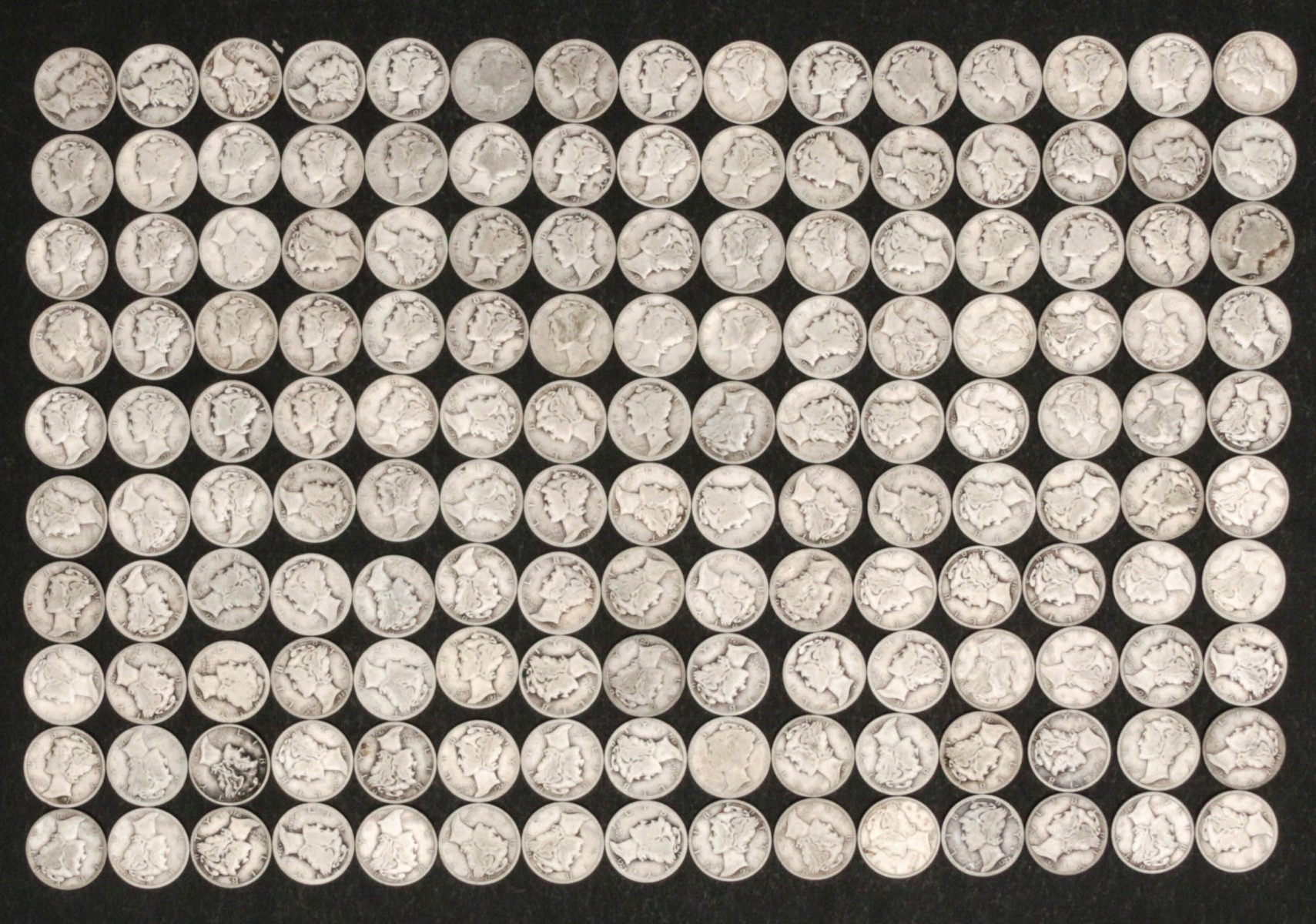 FIFTEEN DOLLARS FACE VALUE MERCURY DIMES