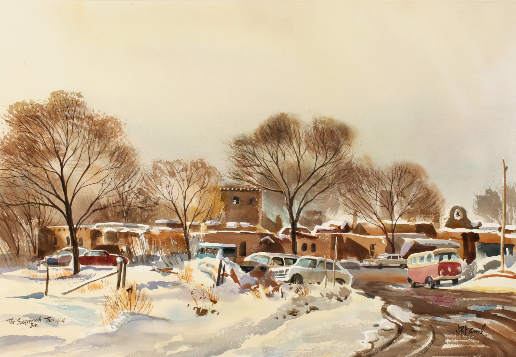 JAMES R. HAMIL (B. 1937) WATERCOLOR ON ARTIST'S BOARD