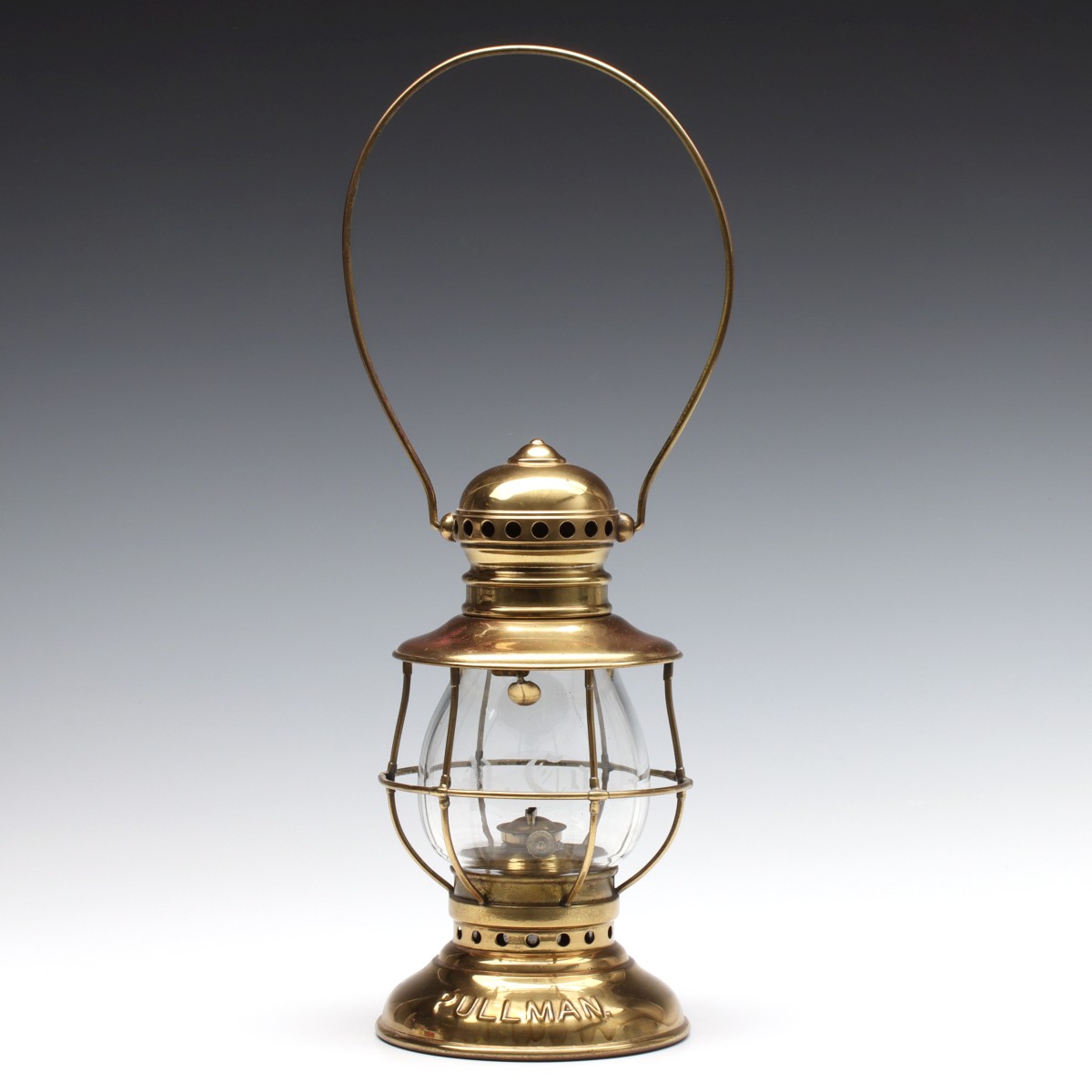 A PRESENTATION LANTERN MARKED PULLMAN ON FRAME & GLOBE