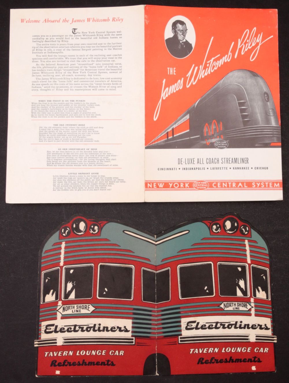 #12690: A COLLECTION OF RAILROAD DINING CAR MENUS 1904-1977